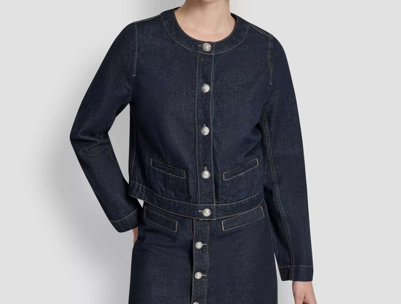 [S] DKNY FEARLESS DENIM CARDIGAN, DJ5J6196-009 (SD1822)