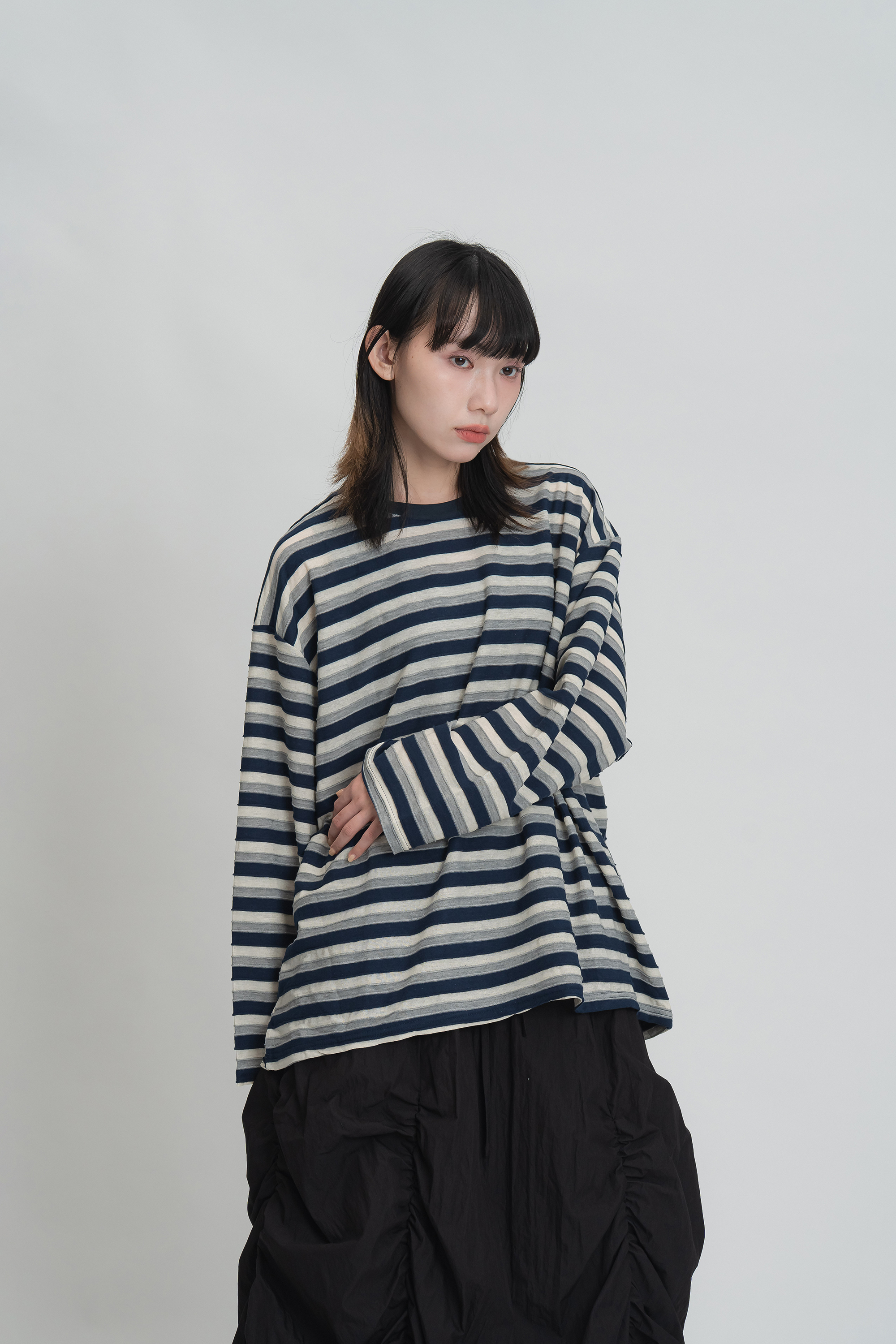 跳色坑條春季上衣 4色