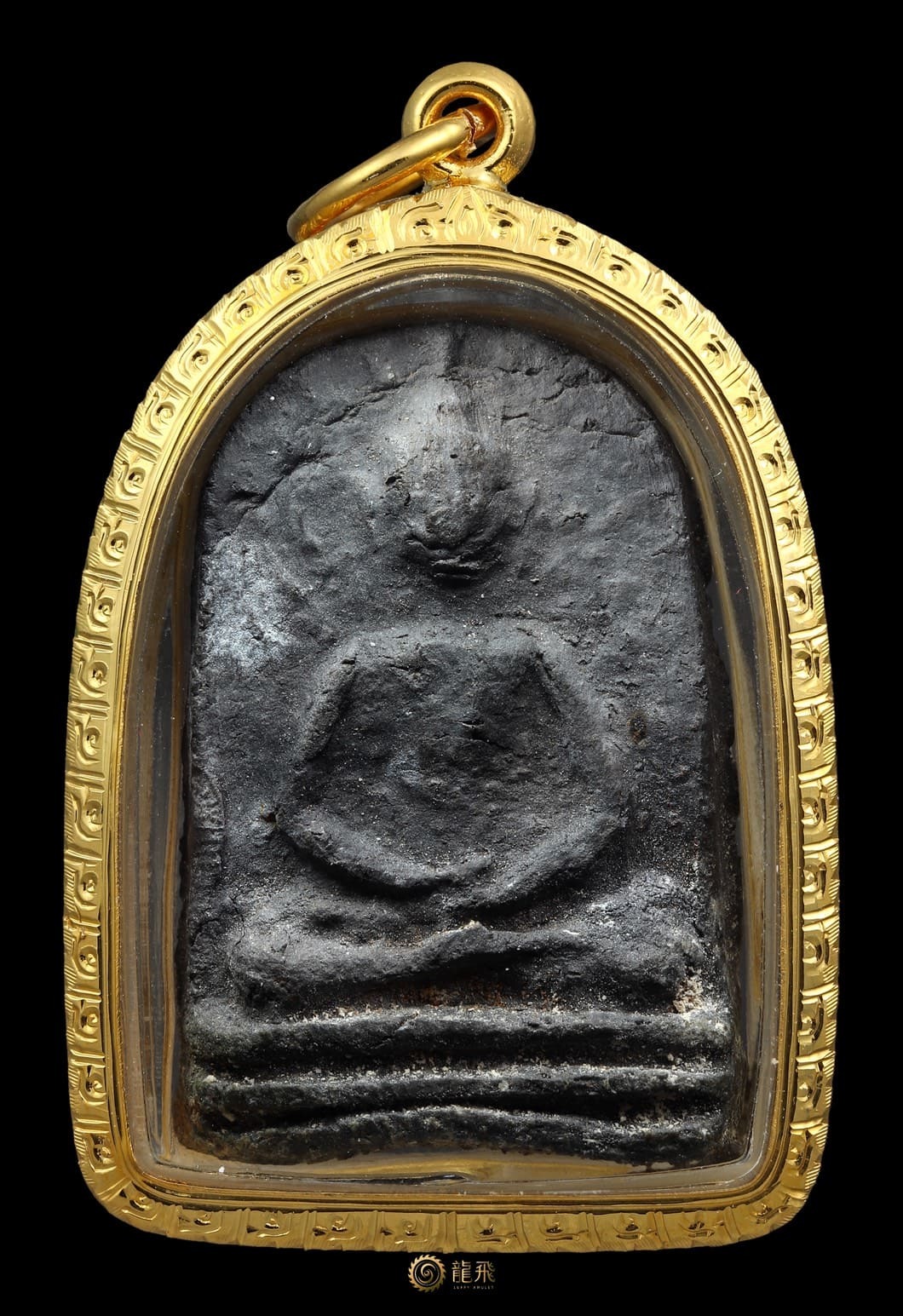 極稀有黑肉傳奇泥料菩提葉啟運大佛朗央多港—龍普汶瓦岡芒驕佛歷2456年