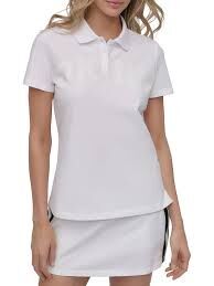 [S] DKNY WHITE WOMEN'S POLO SHIRT, DJ4W2030-IVY [FINAL SALE] (SD1560)