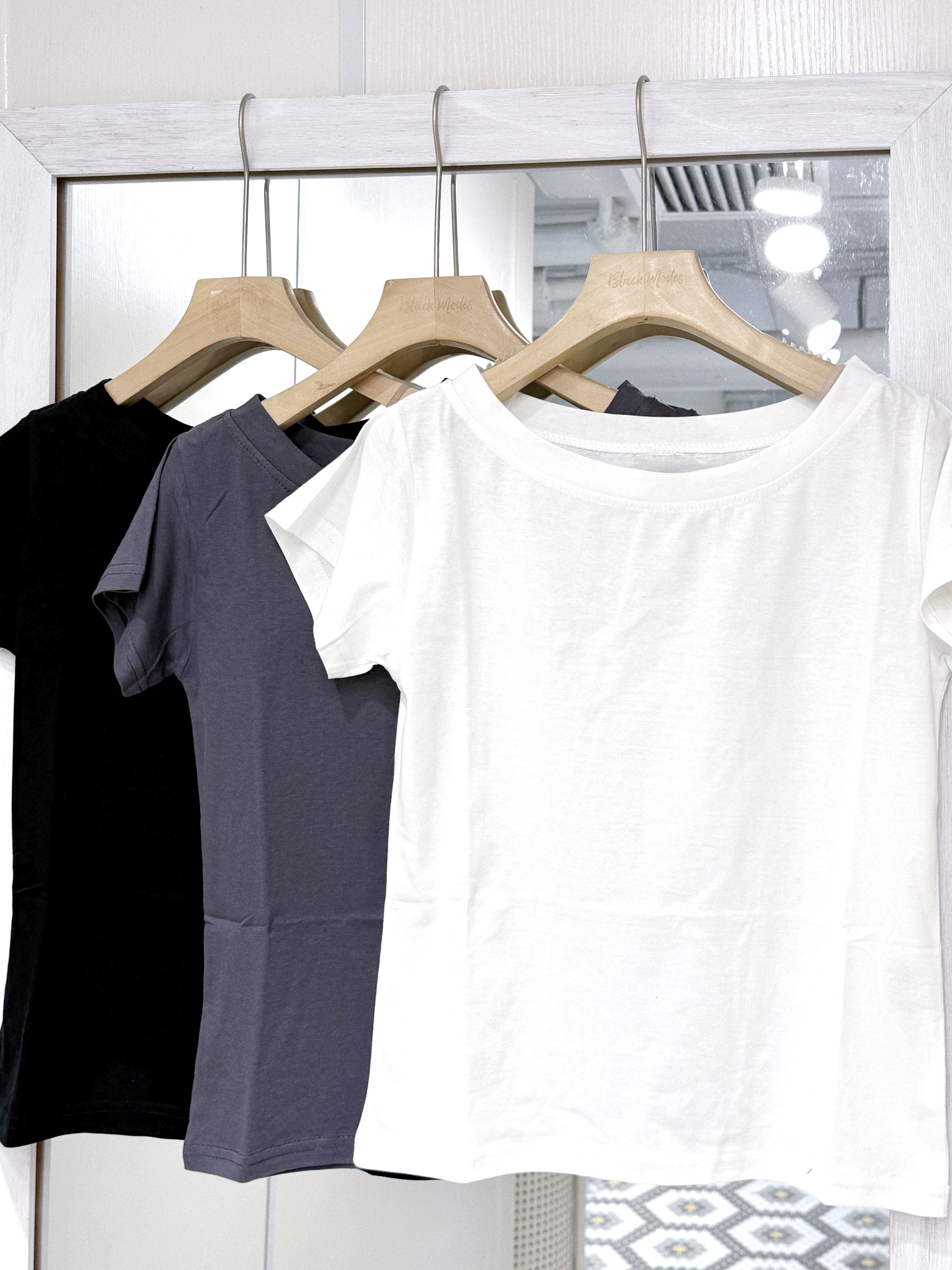 T1276｜3色入⟢ 純色休閒短版TEE(ᐢ._.ᐢ՞ ՞ ☕️