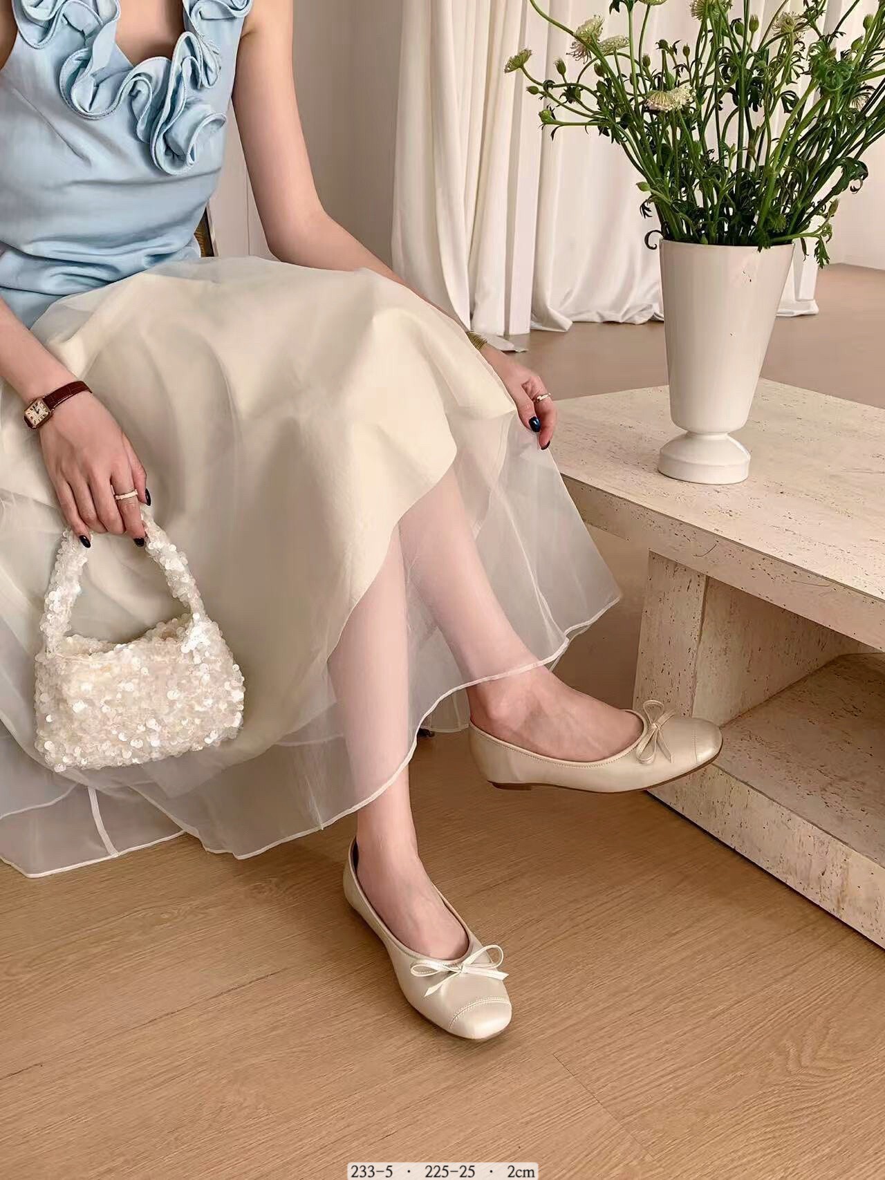 233-5  韓國法式氣質蝴蝶結芭蕾鞋