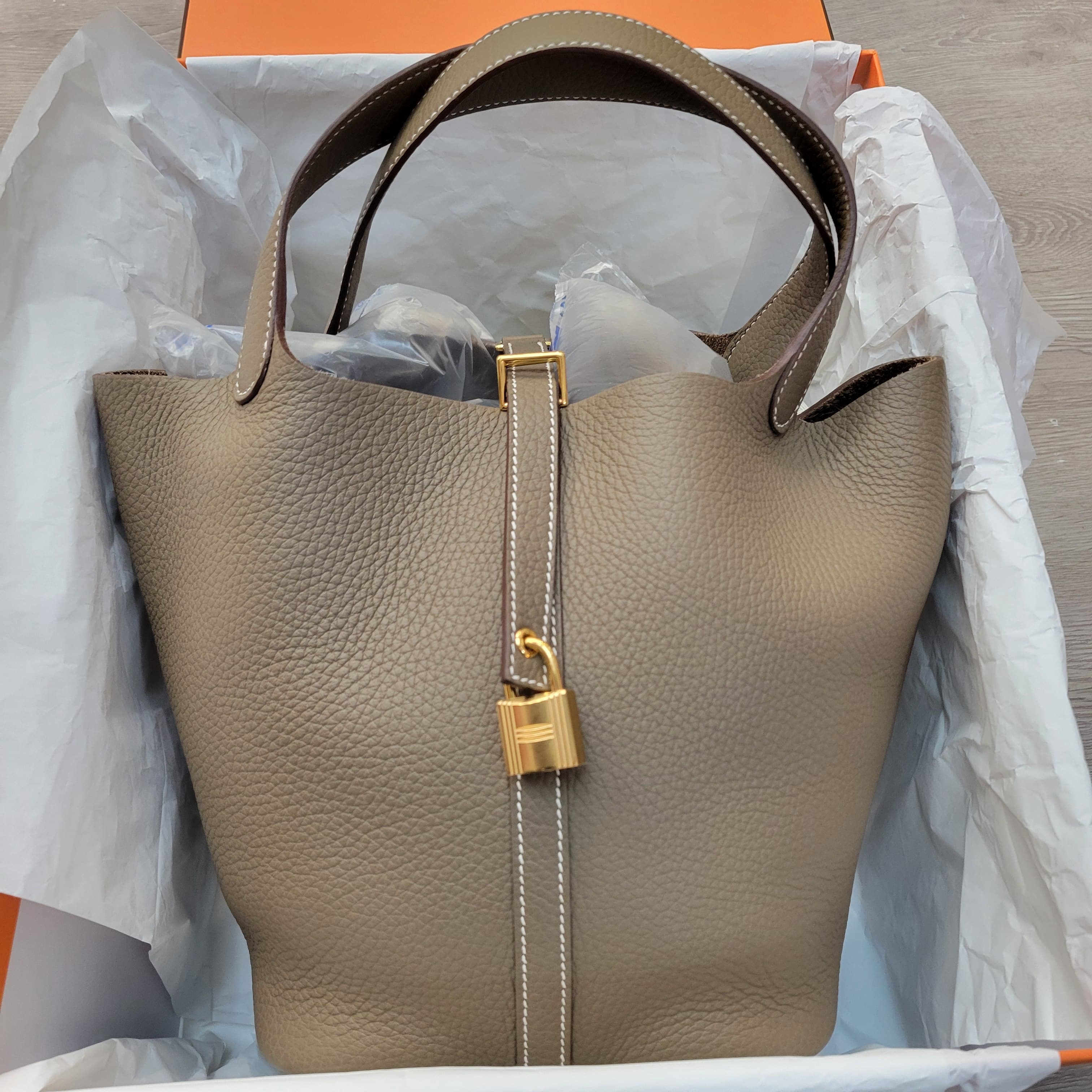 UNUSED HERMES PICOTIN 22 ETOUPE CC