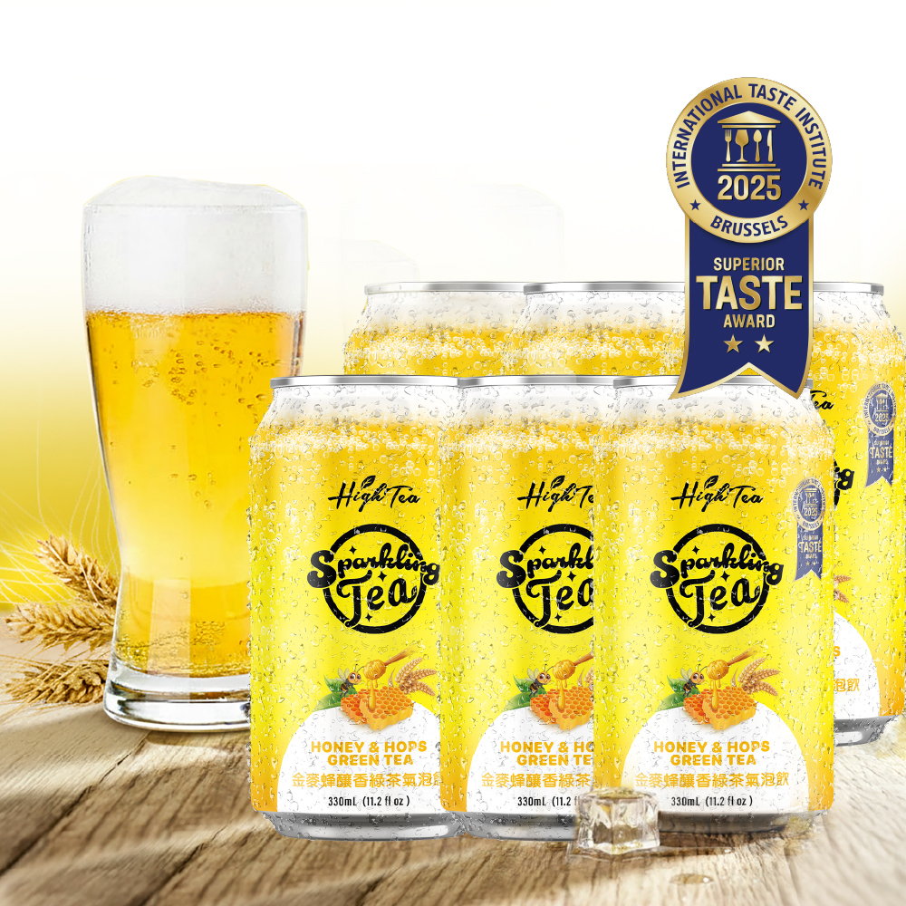 金麥蜂釀香綠茶氣泡飲 <6入> 330ml/罐