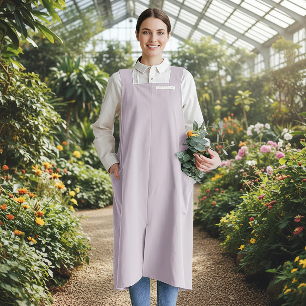 森系棉麻純色圍裙