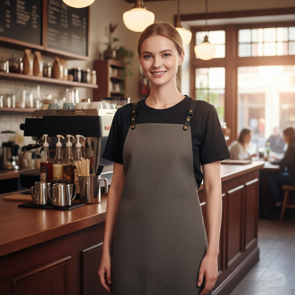 隱式口袋帆布圍裙