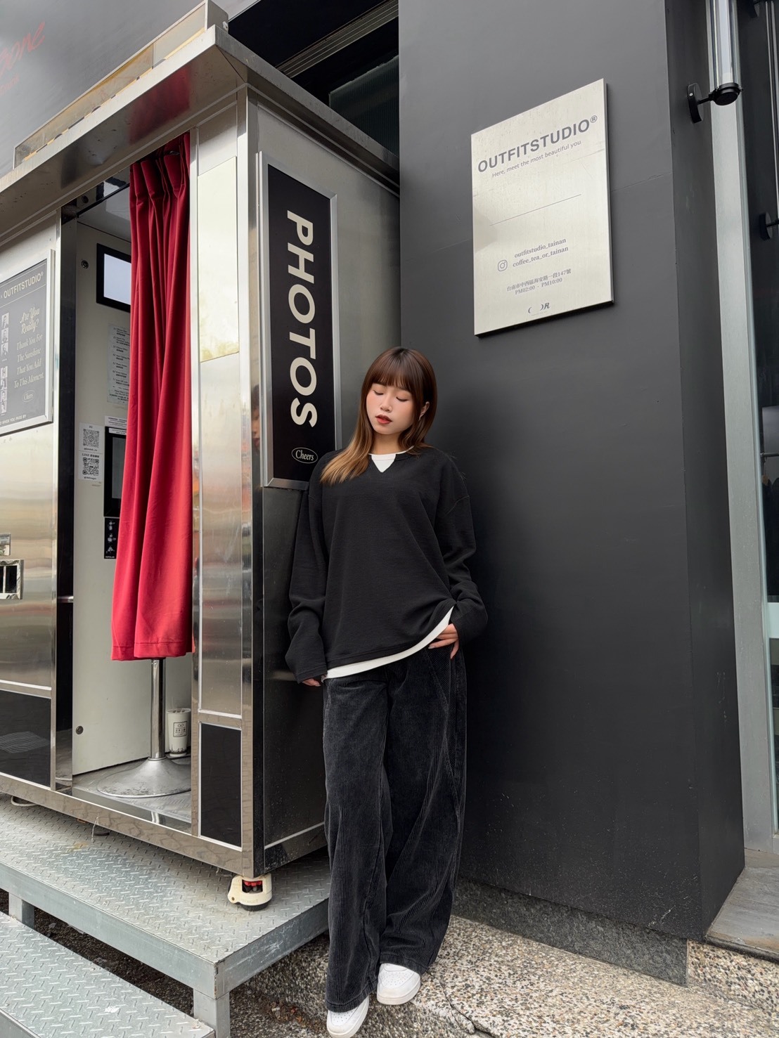 美式復古水洗做舊燈芯絨長褲