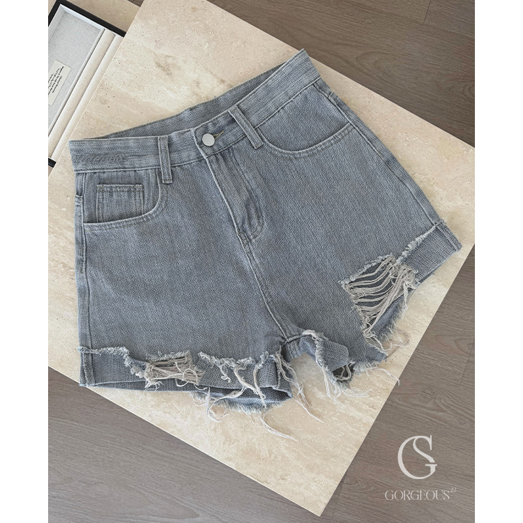 G9701 「豎紋Eco'Pro環保水洗牛仔短褲」