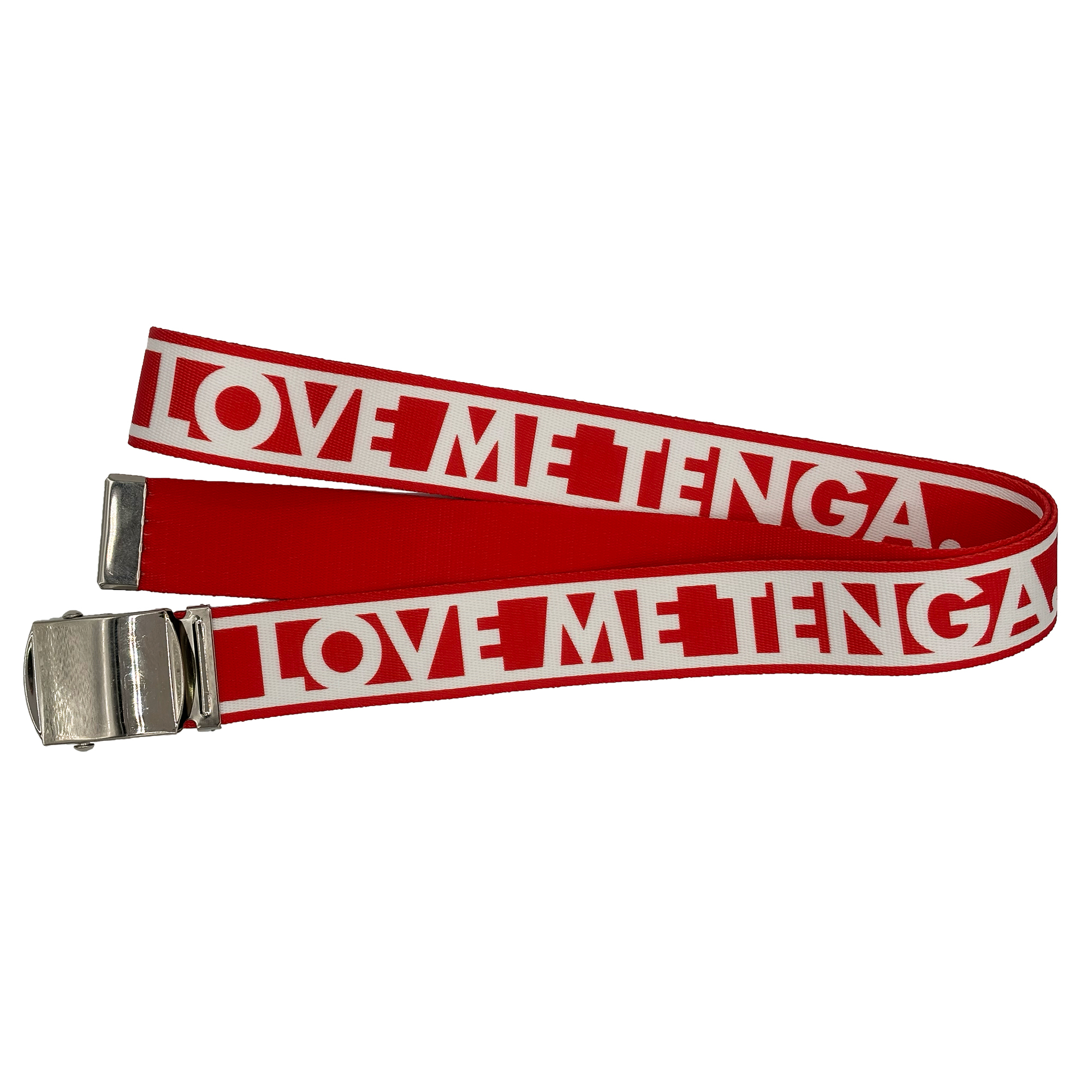 TENGA 金屬扣腰帶 紅色