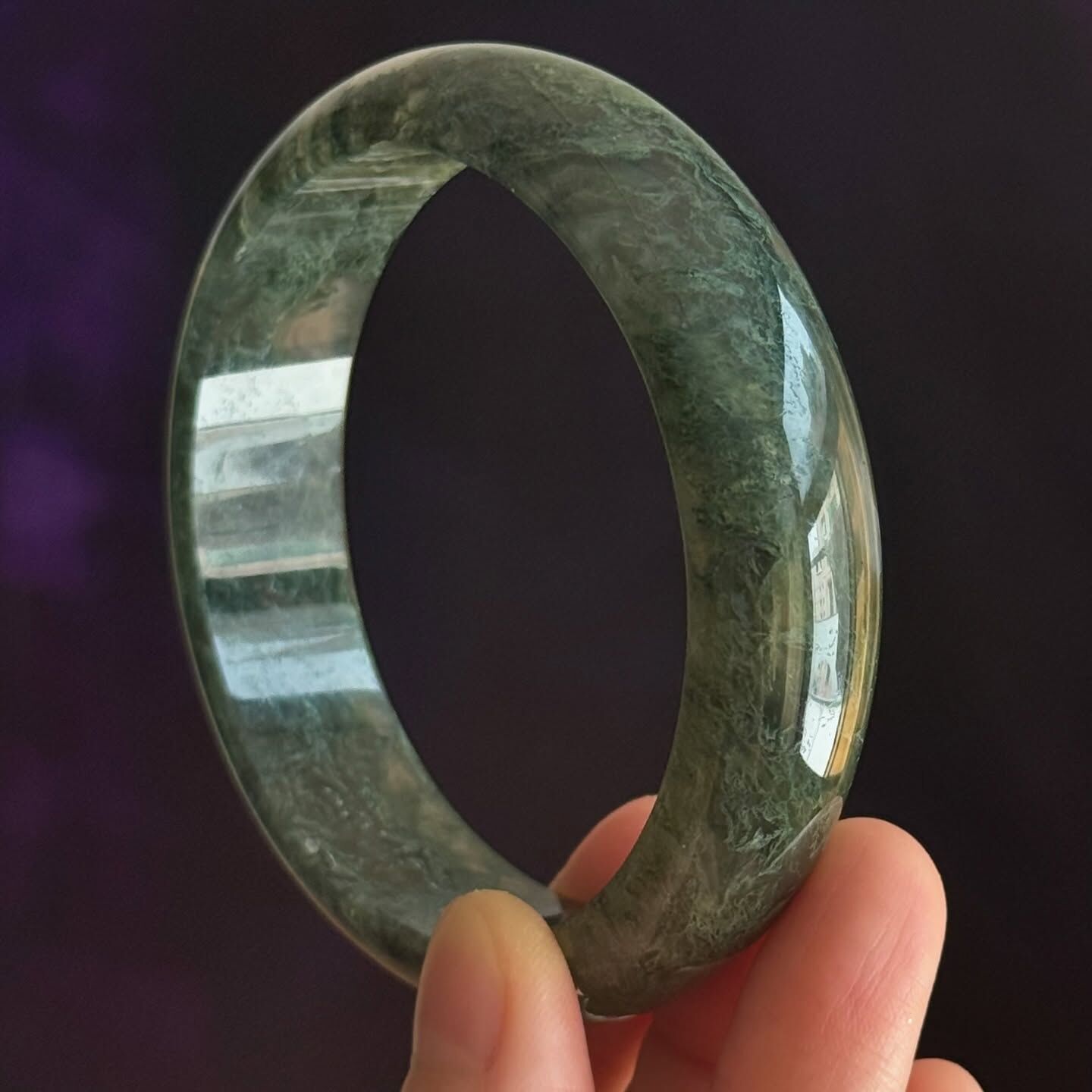 [原石] 冰種水草瑪瑙 水晶手鐲