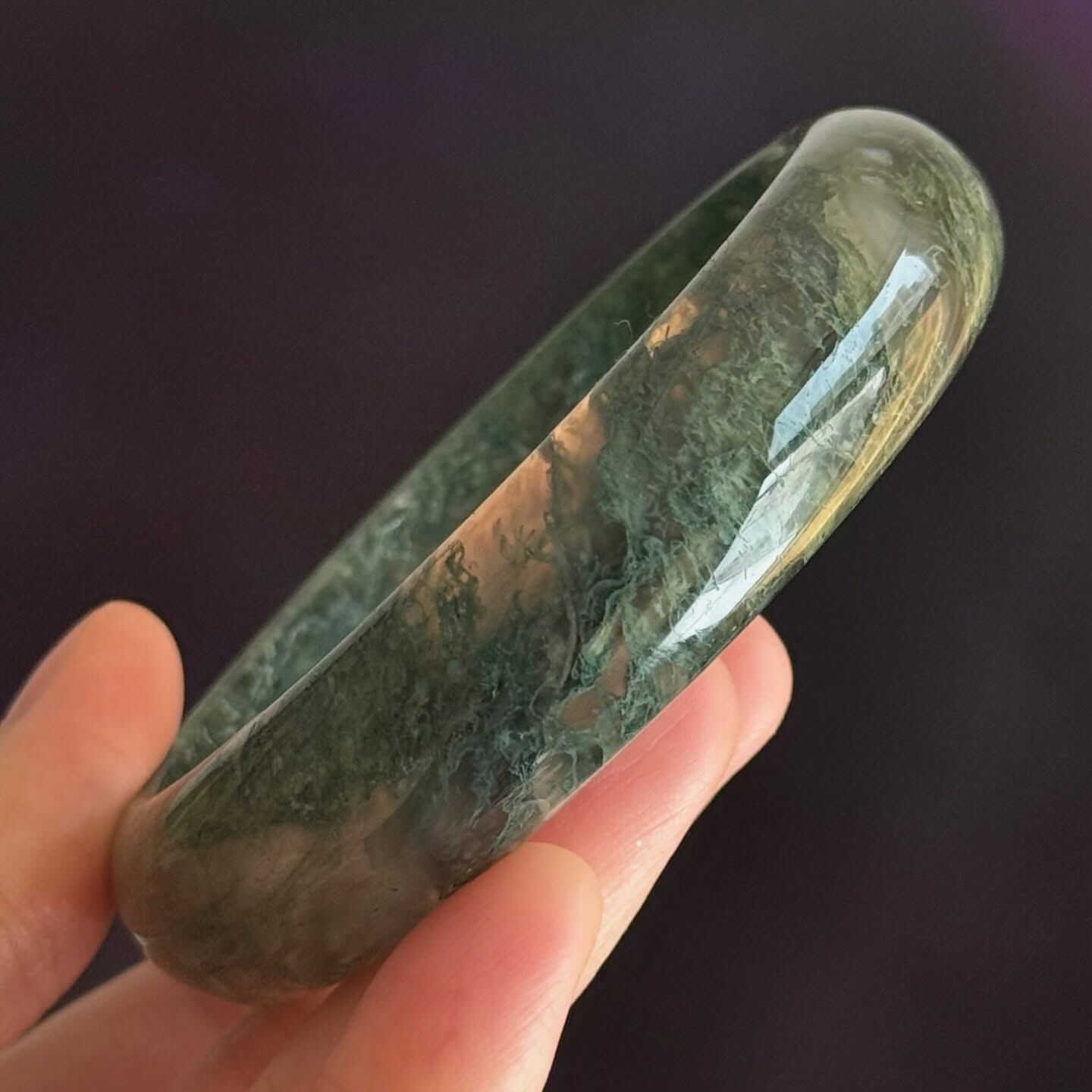 [原石] 冰種水草瑪瑙 水晶手鐲