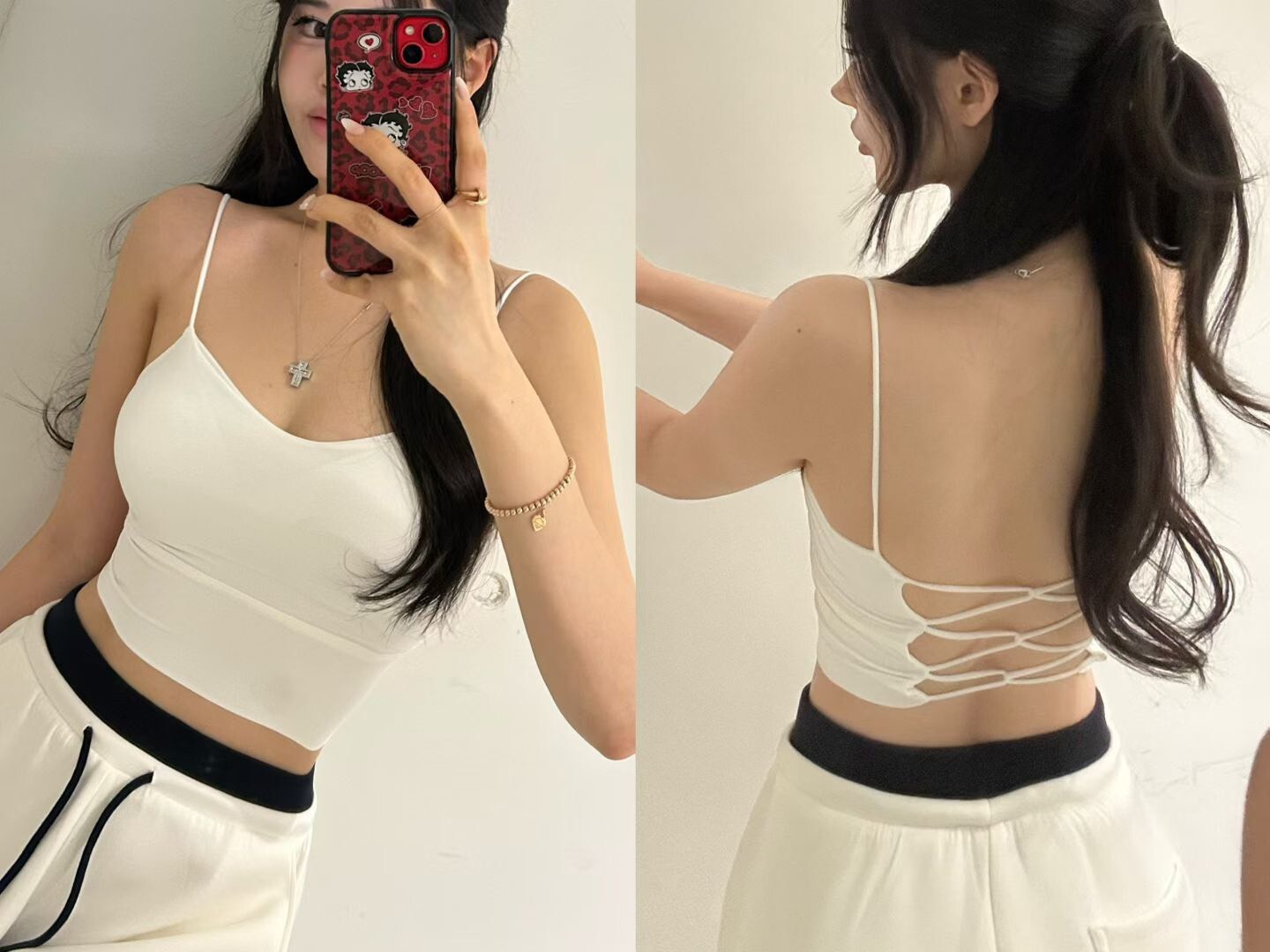 美背交叉提胸BRA內搭背心