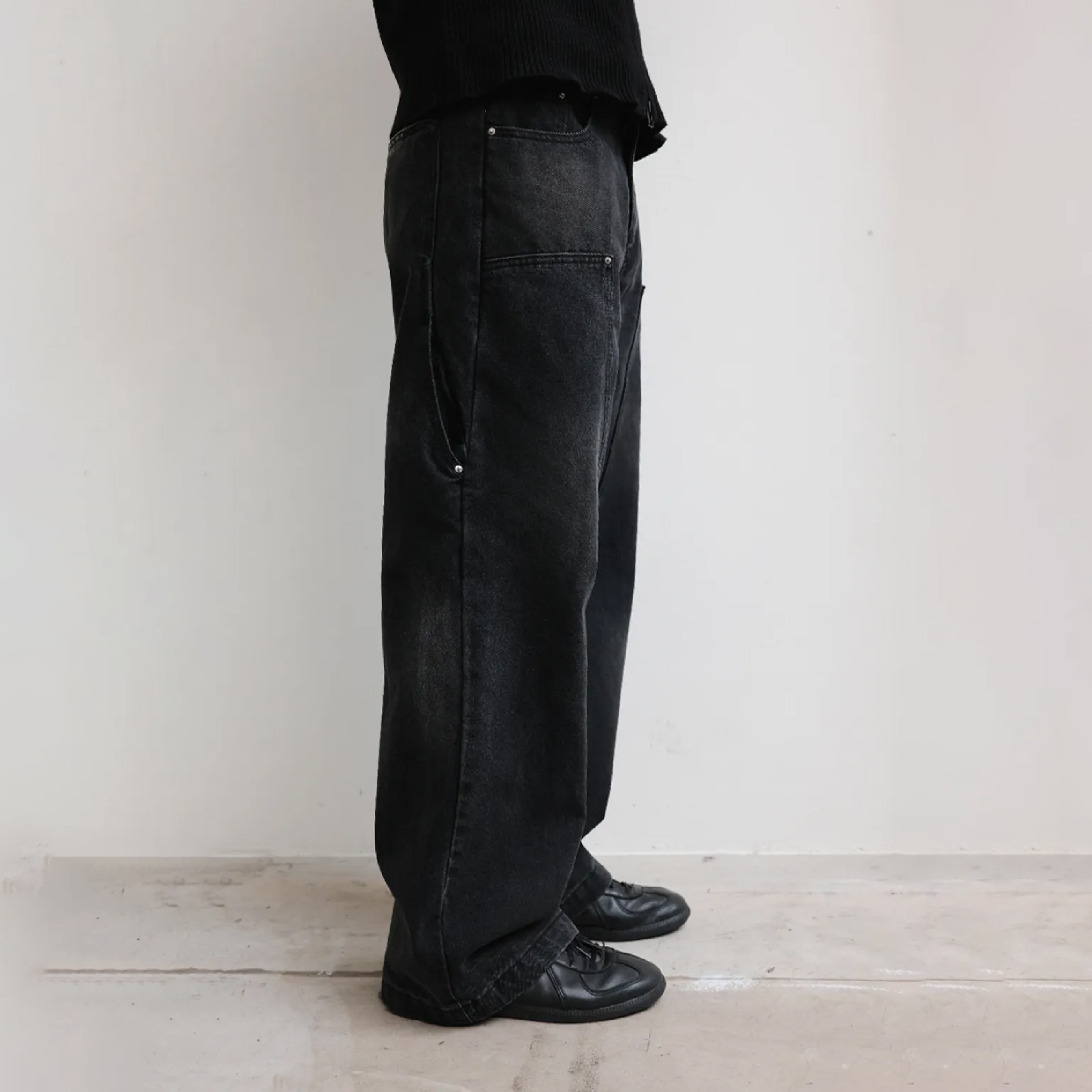 Anonymous Talking Denim Work Pants 牛仔畫家長褲