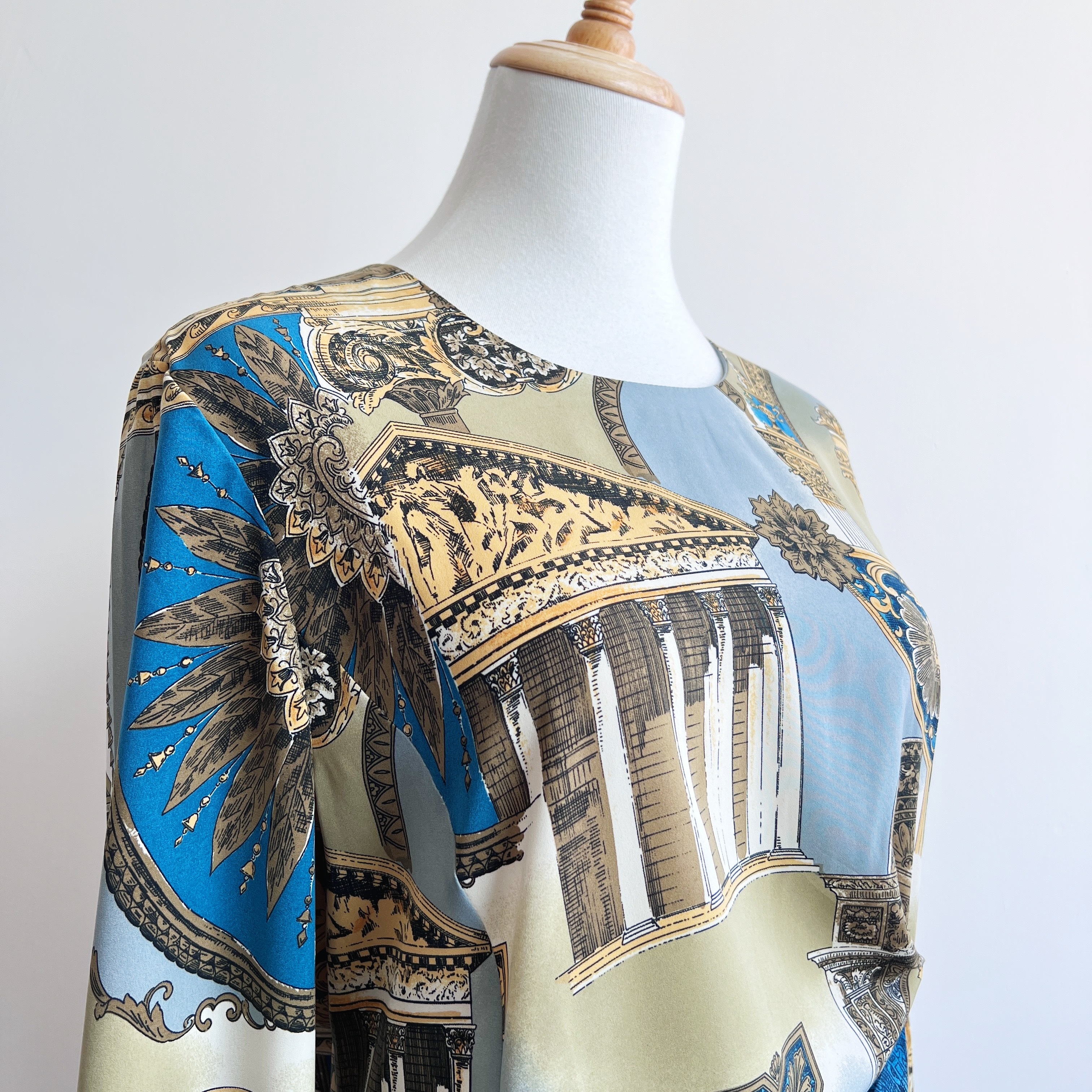 金藍巴洛克宮殿古著上衣