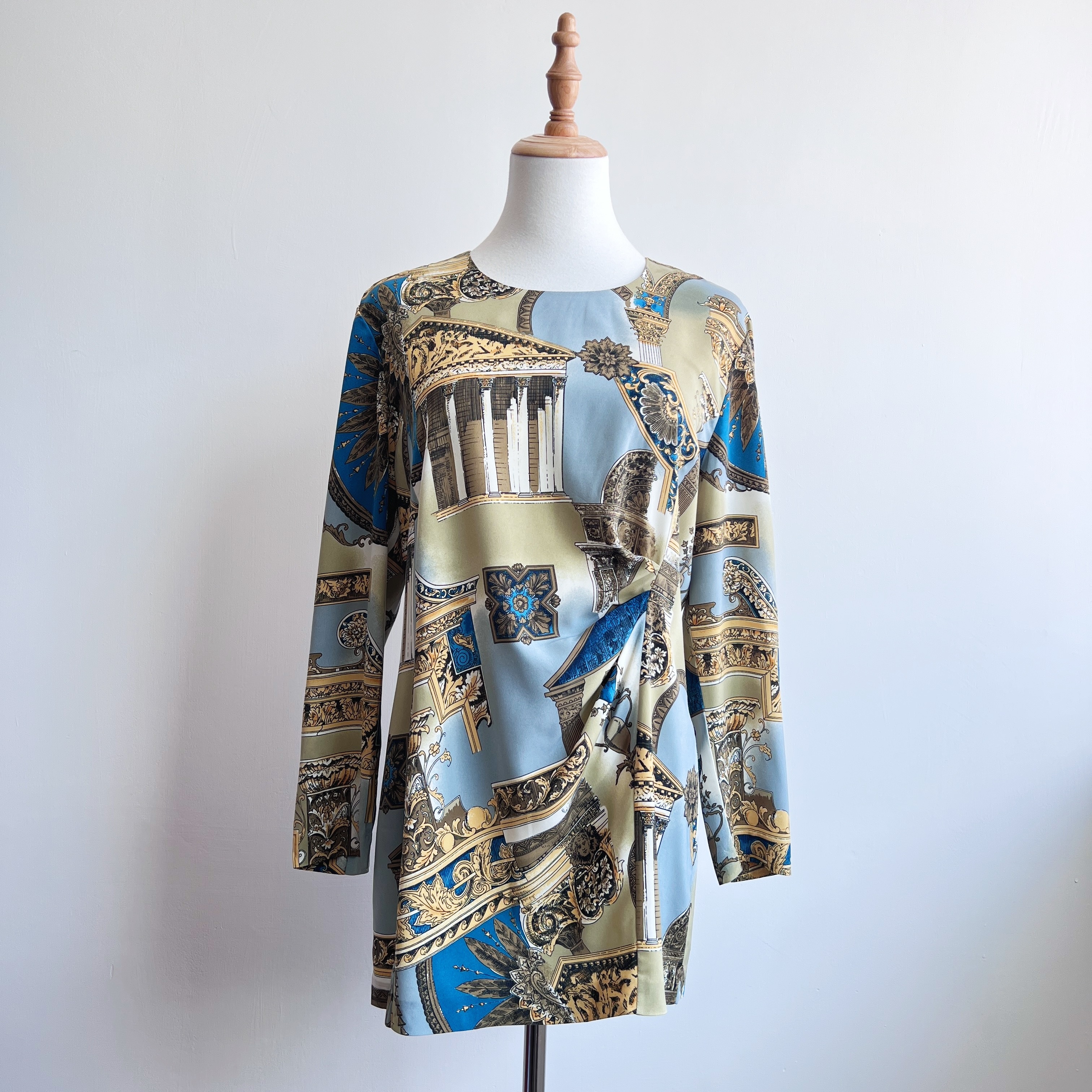 金藍巴洛克宮殿古著上衣