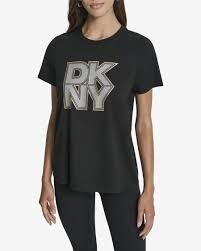 [S] DKNY BLACK LOGO BIG PRINT T-SHIRT, DP5T1451-BLK [FINAL SALE] (SD1587)