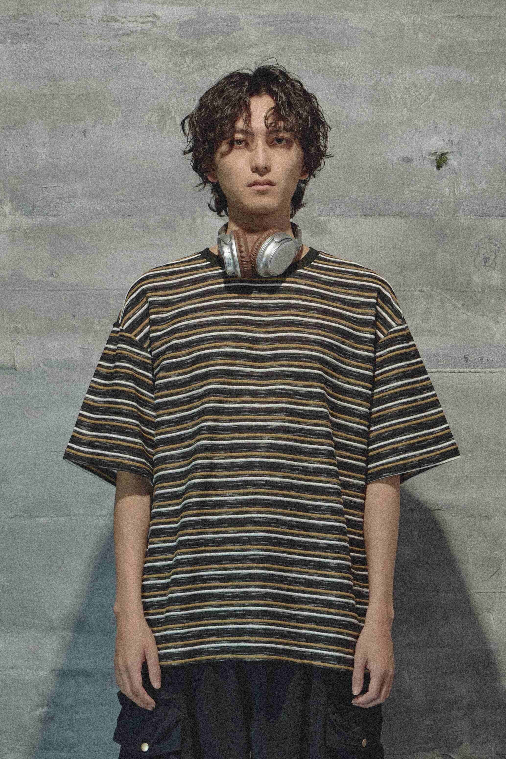 NOIR 立體粗織條文短TEE