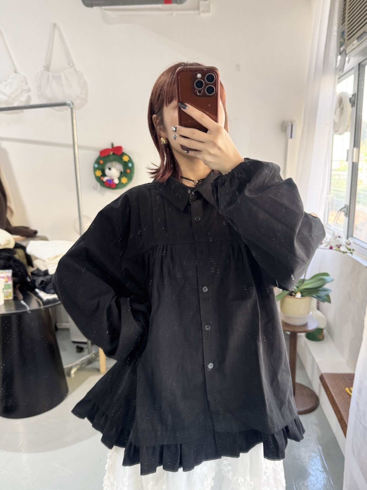 打摺ruffle尾恤衫