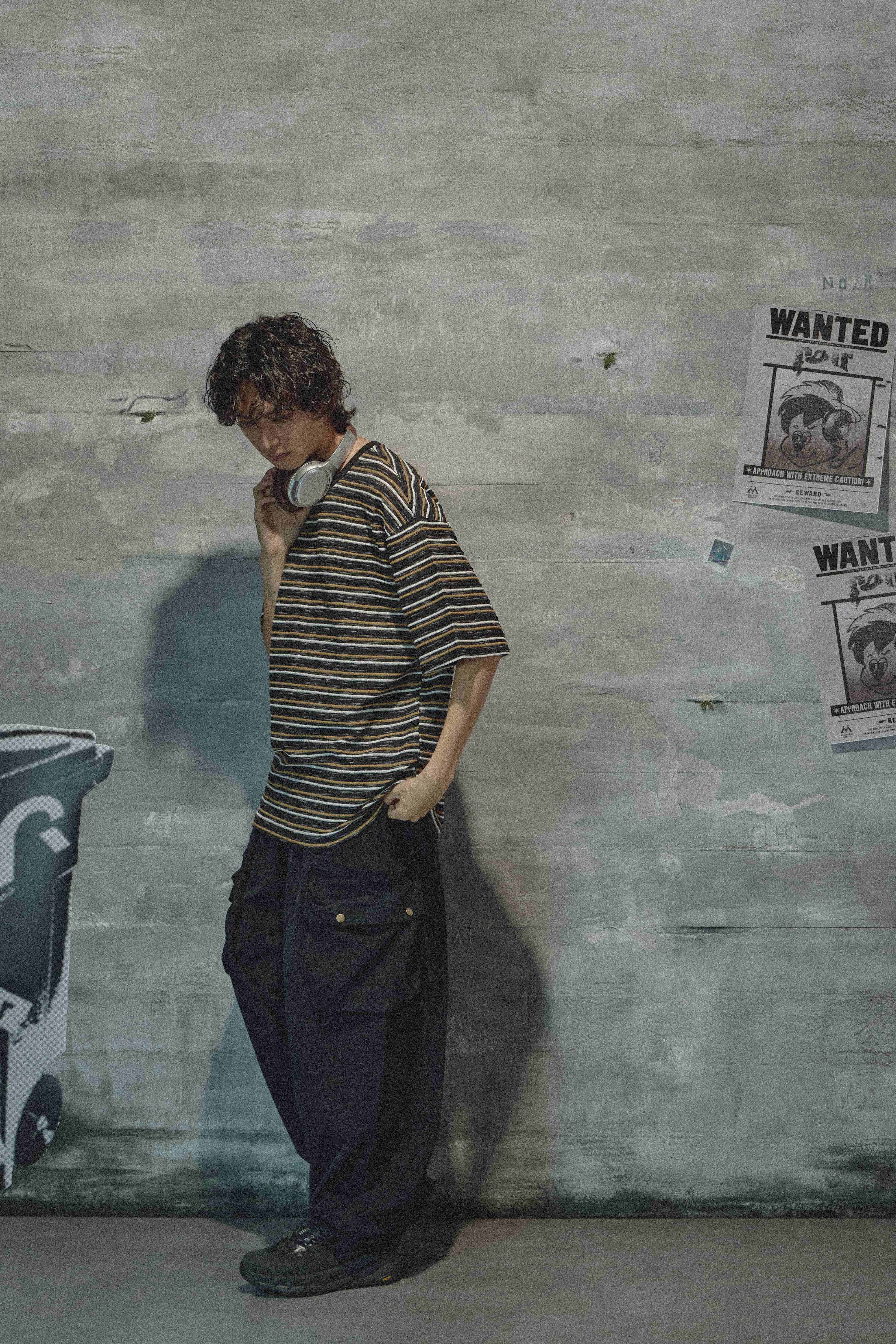 NOIR 立體粗織條文短TEE