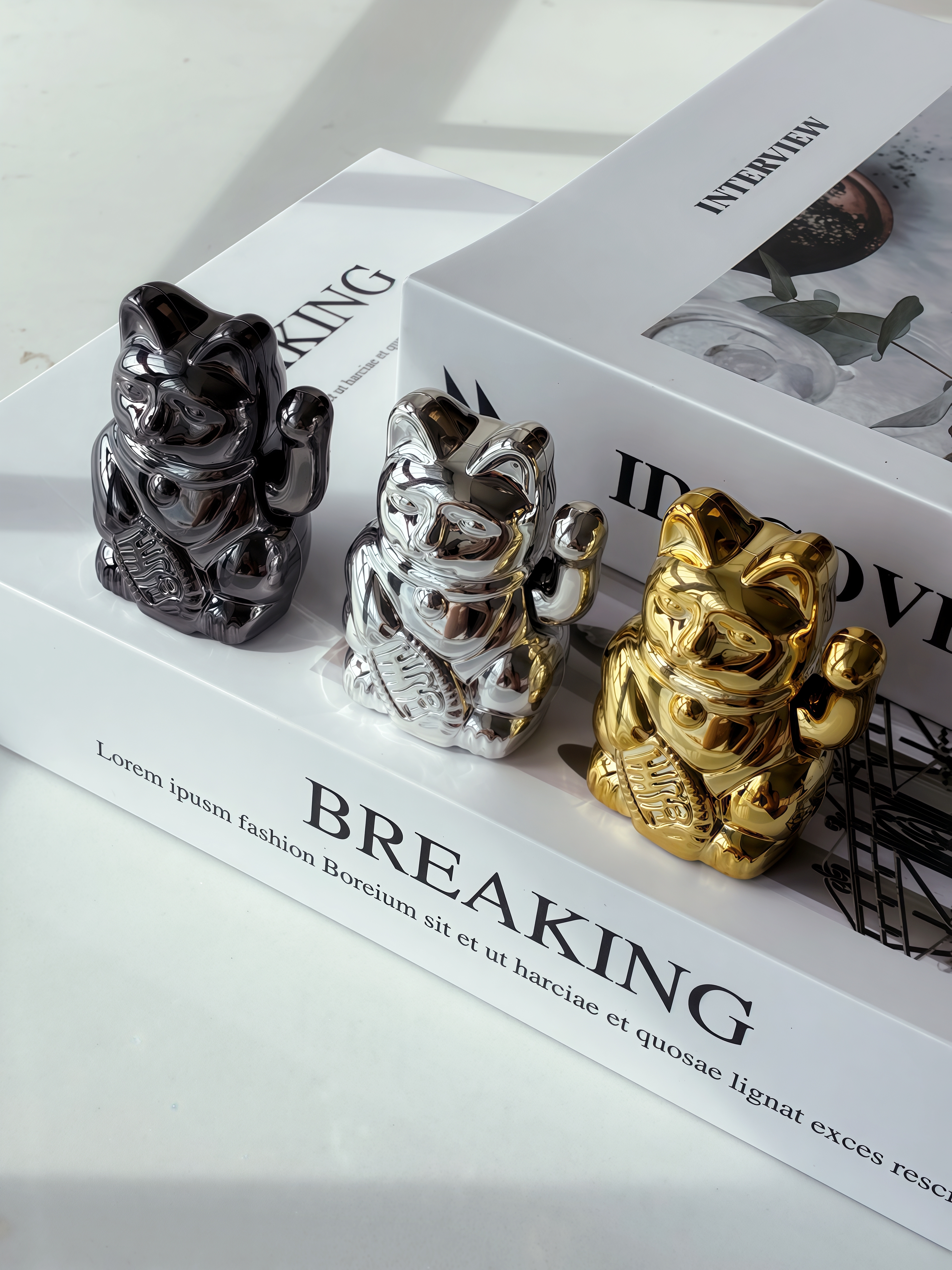 Lucky Cats Solar 太陽能 迷你 招財貓 15色