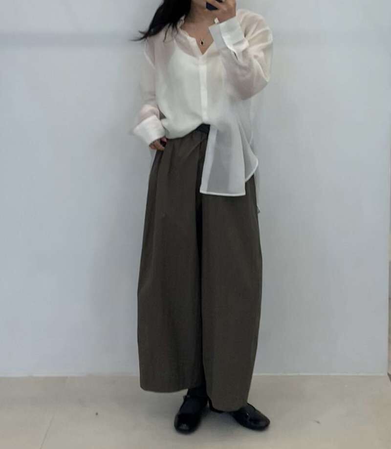 FP6026 全鬆緊寬松彎刀褲