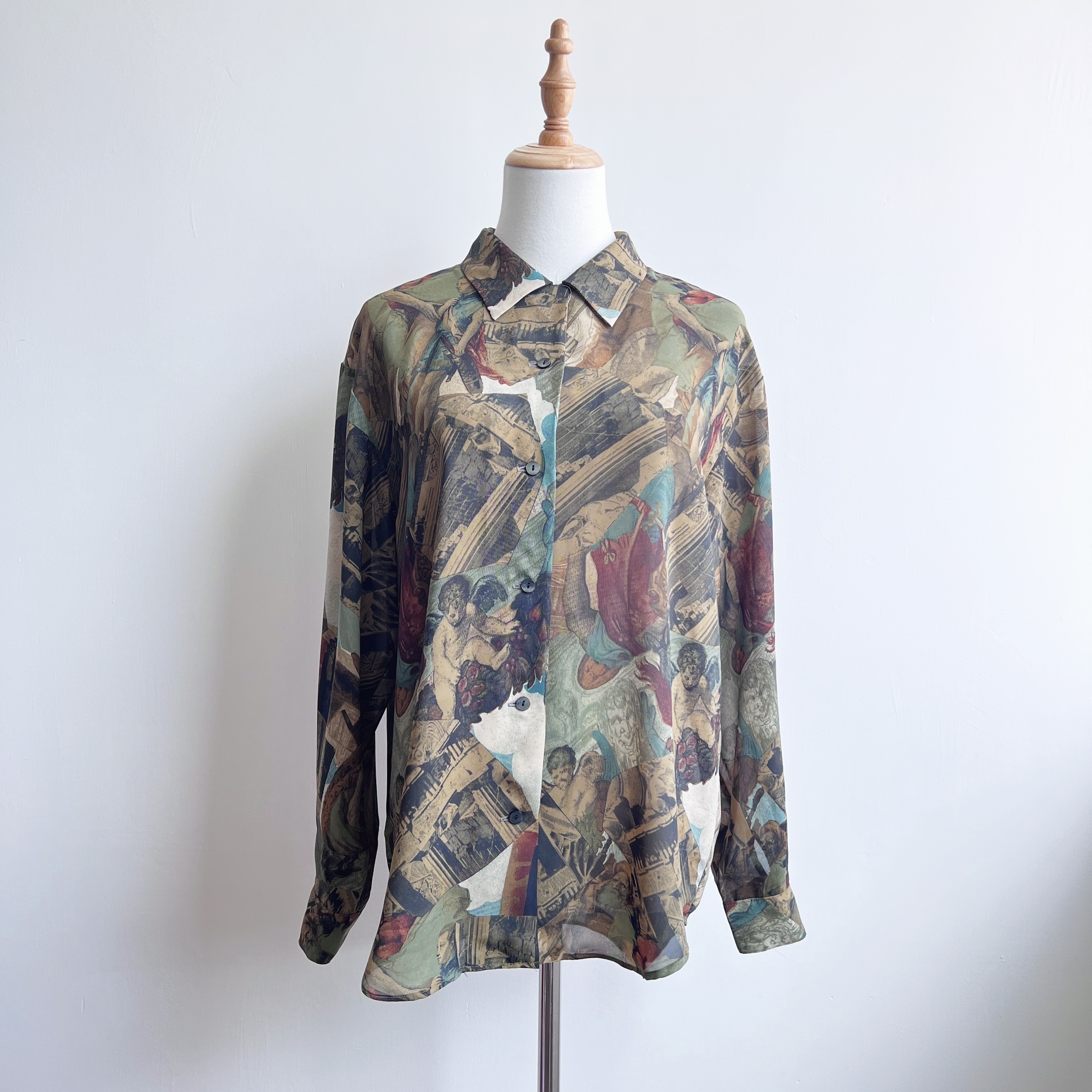 日本製文藝復興圖案古著上衣