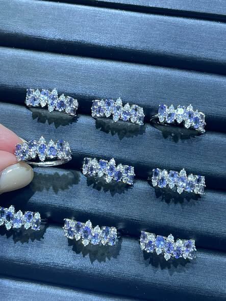 VVS等級非洲坦桑石純銀戒(活圍)