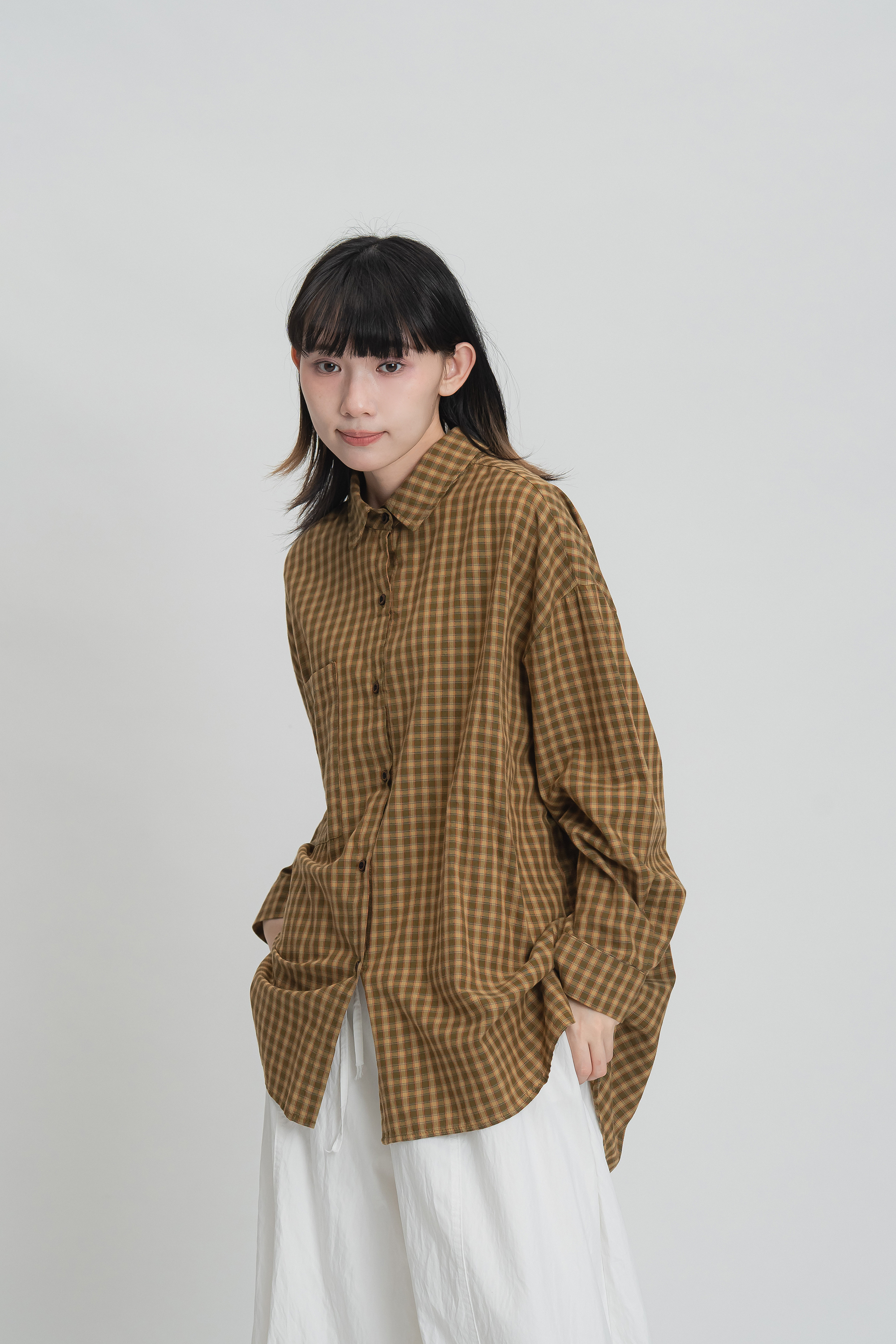春日薄款格子襯衫 2色