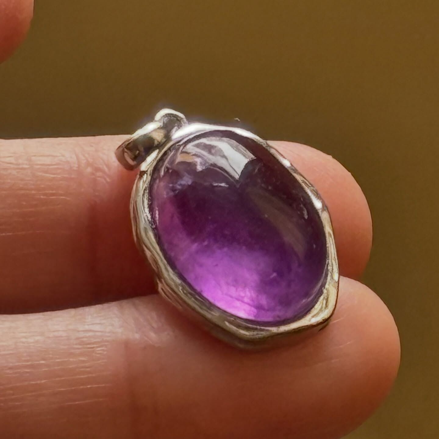 [原石] 紫水晶 925銀項鏈吊墜