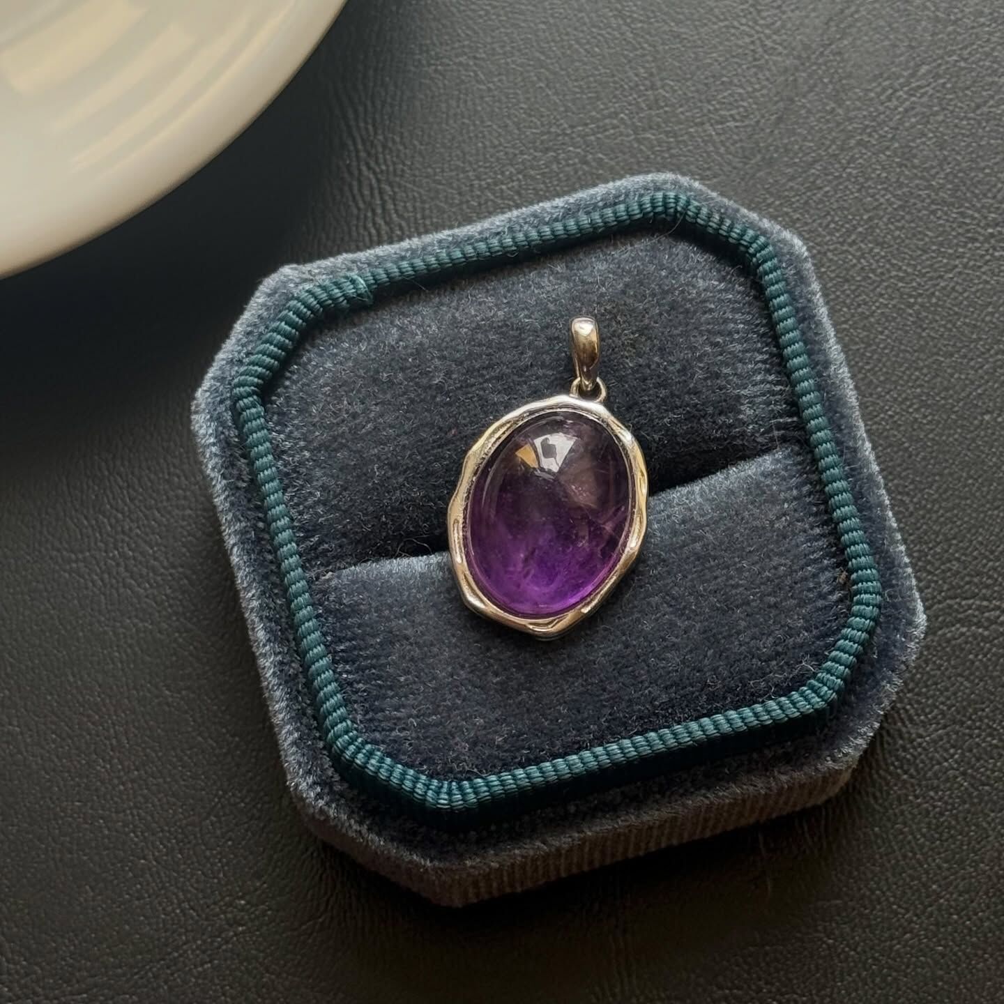 [原石] 紫水晶 925銀項鏈吊墜