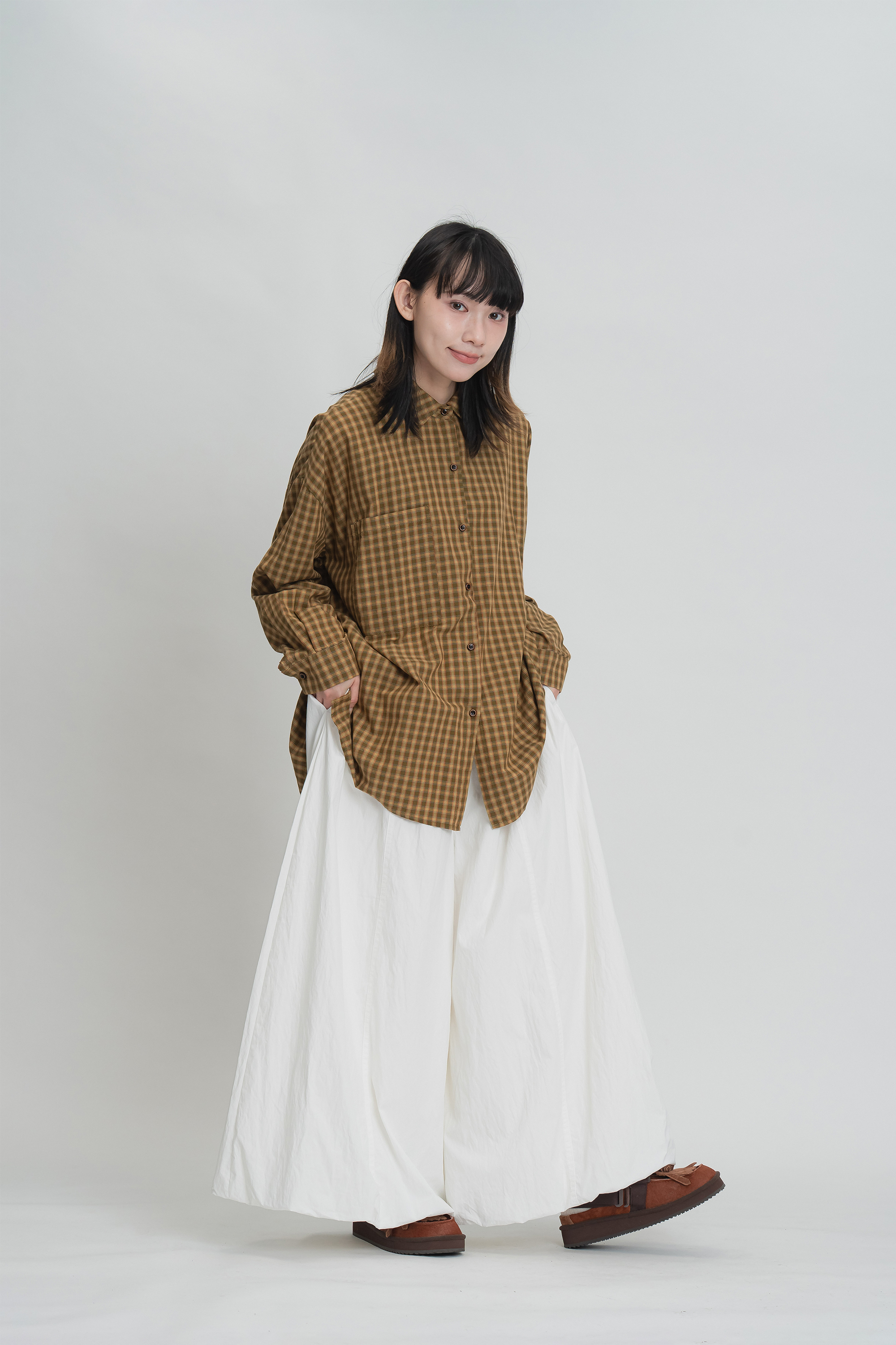 春日薄款格子襯衫 2色