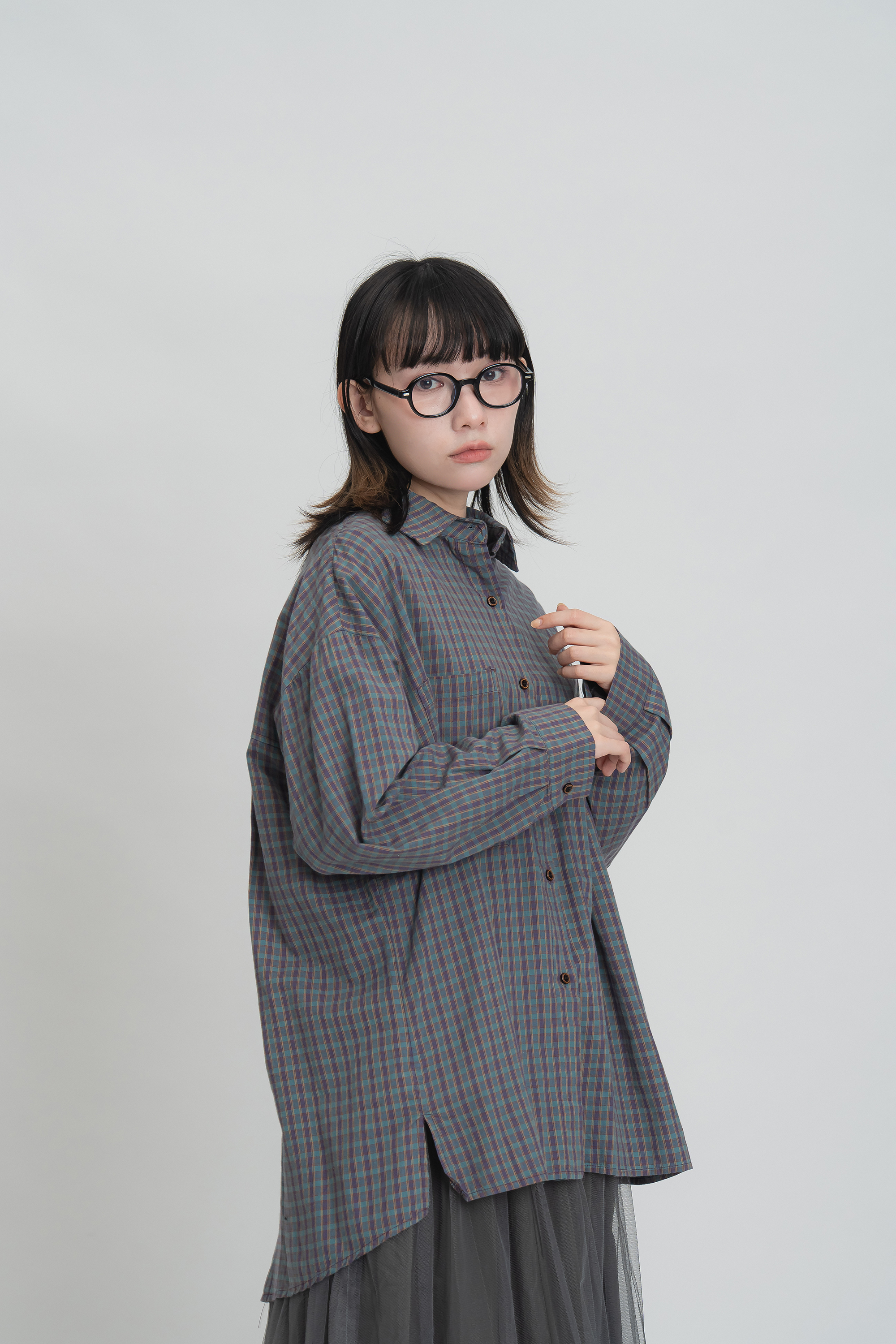 春日薄款格子襯衫 2色