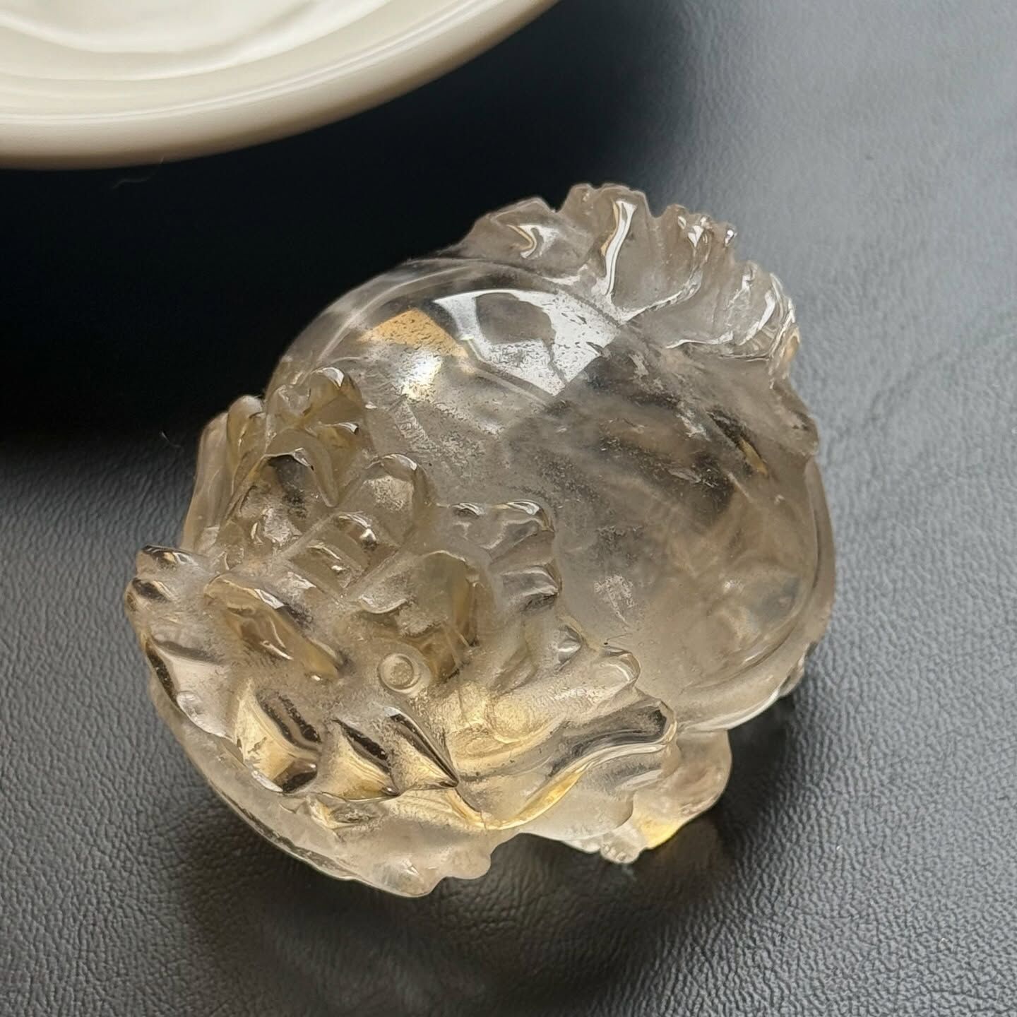 [原石] 黃膠花石英 水晶龍龜