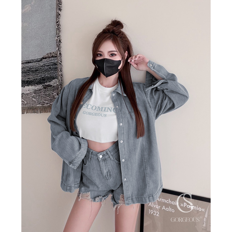 G9699 「豎紋Eco'Pro環保水洗牛仔外套」