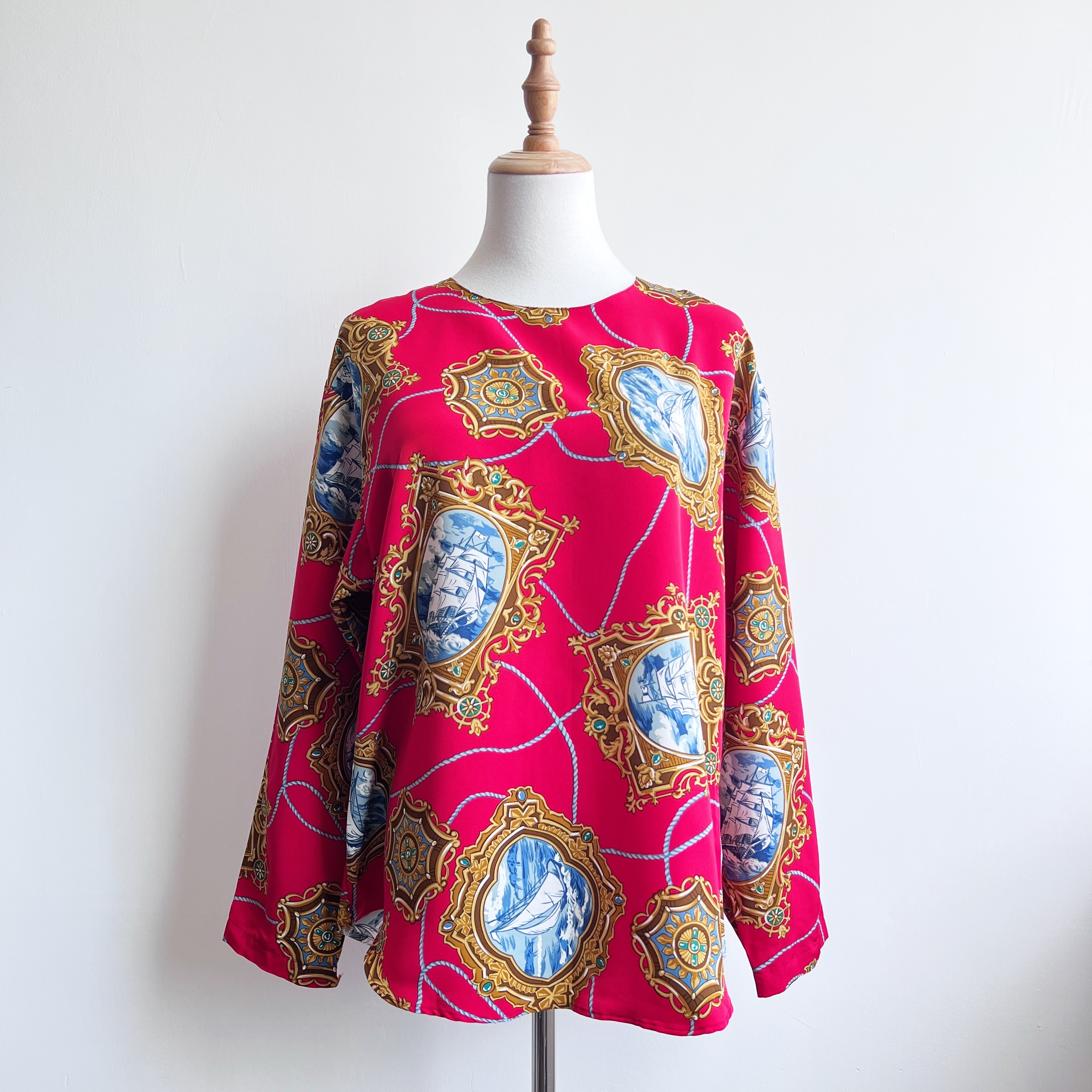 日本製寶石揚帆圖案古著上衣