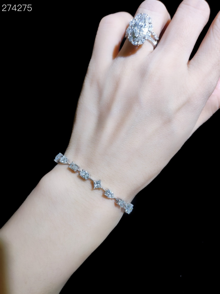 GIA 異形6.11克拉｜白鑽手鍊｜寵愛女神