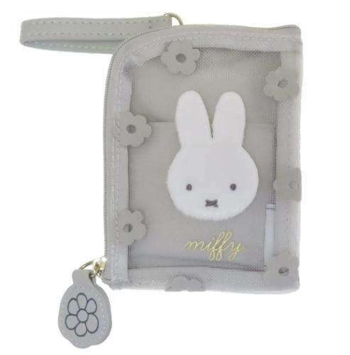 JP Miffy 花花密集式伸縮卡套 灰 4234