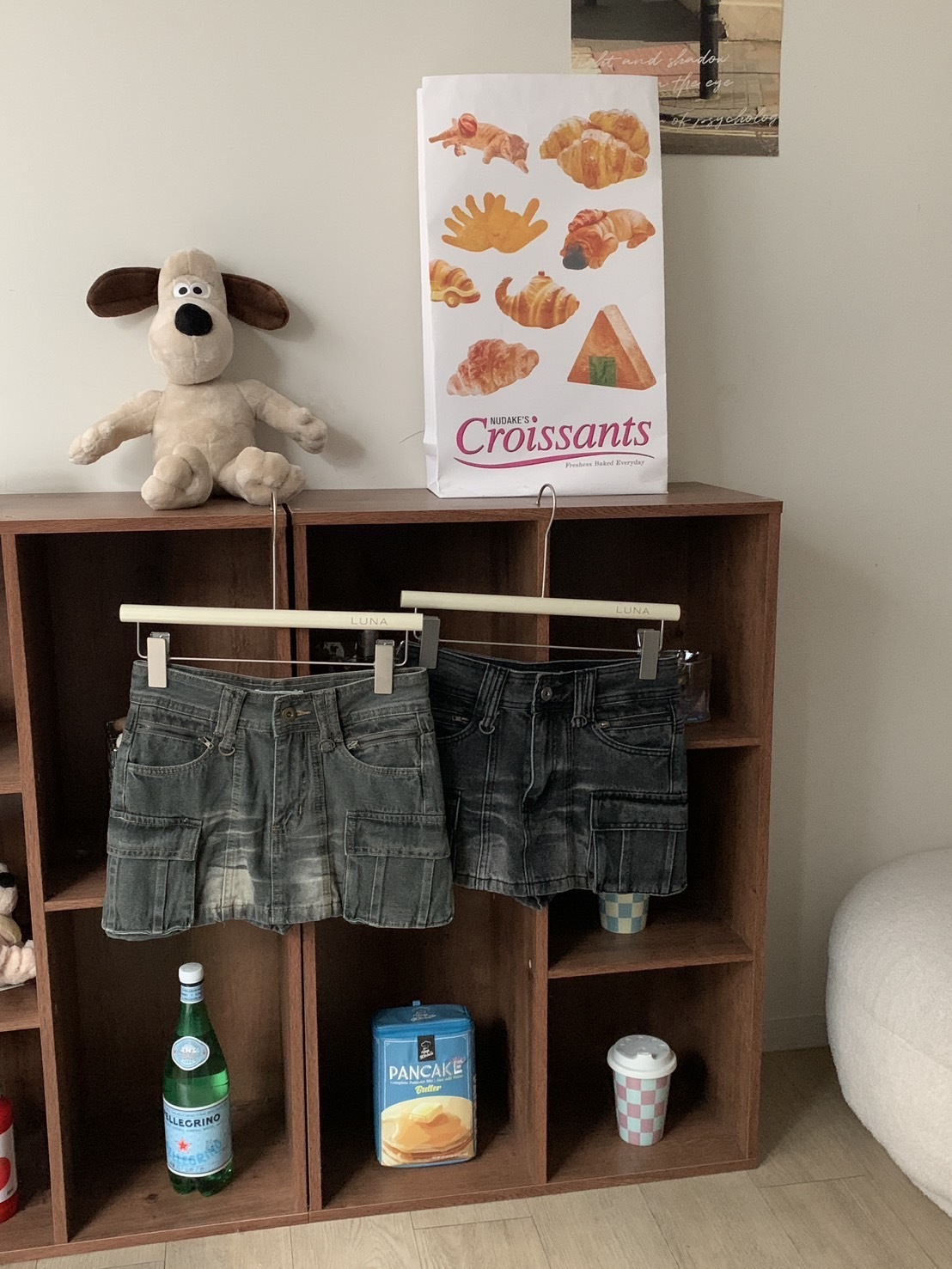 A37 預購仿舊刷色工裝A字牛仔短裙