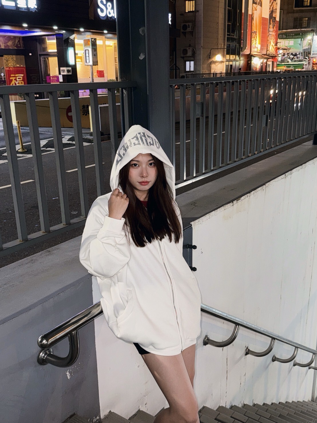 OVDY 塗鴉字體 加絨 連帽外套