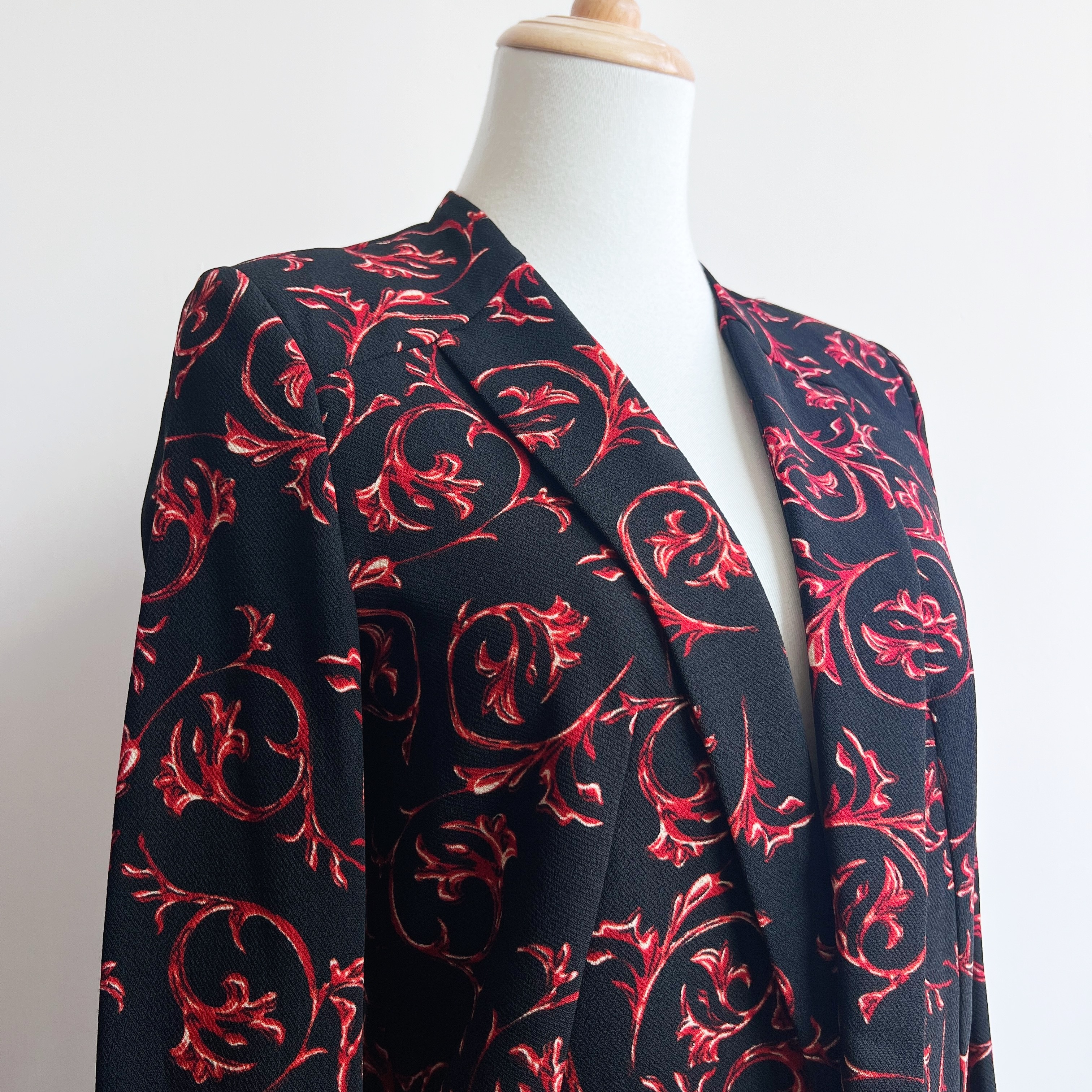 巴洛克紅藤蔓西裝外套