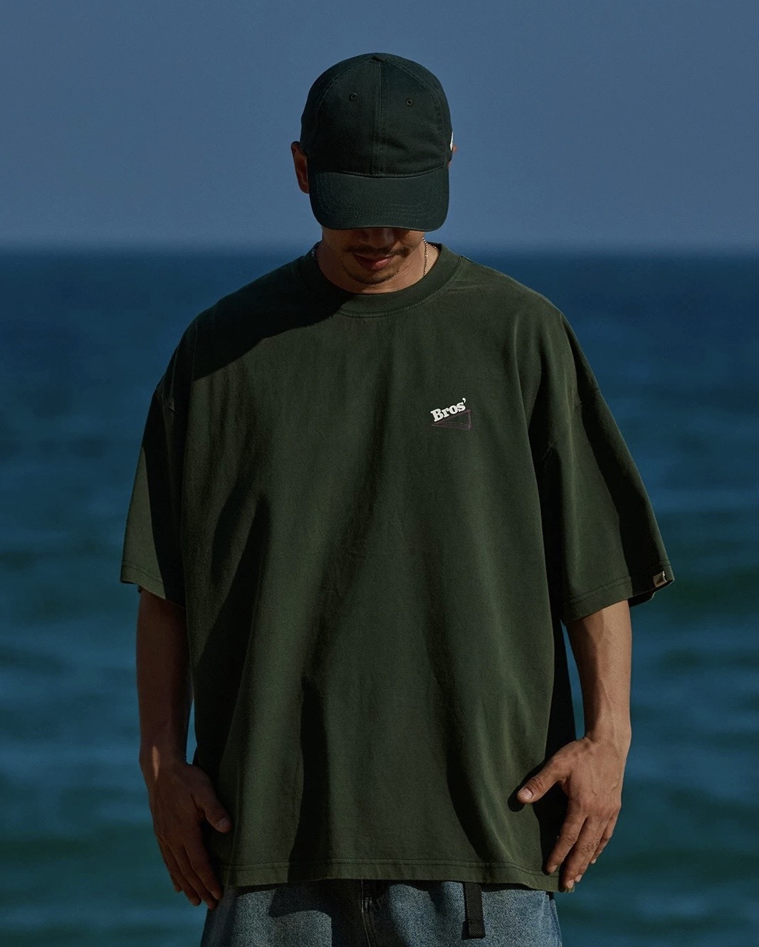 #預購 Broshood 26SS 日系寬鬆 復古做舊 漸變三角直噴印花短T 三色