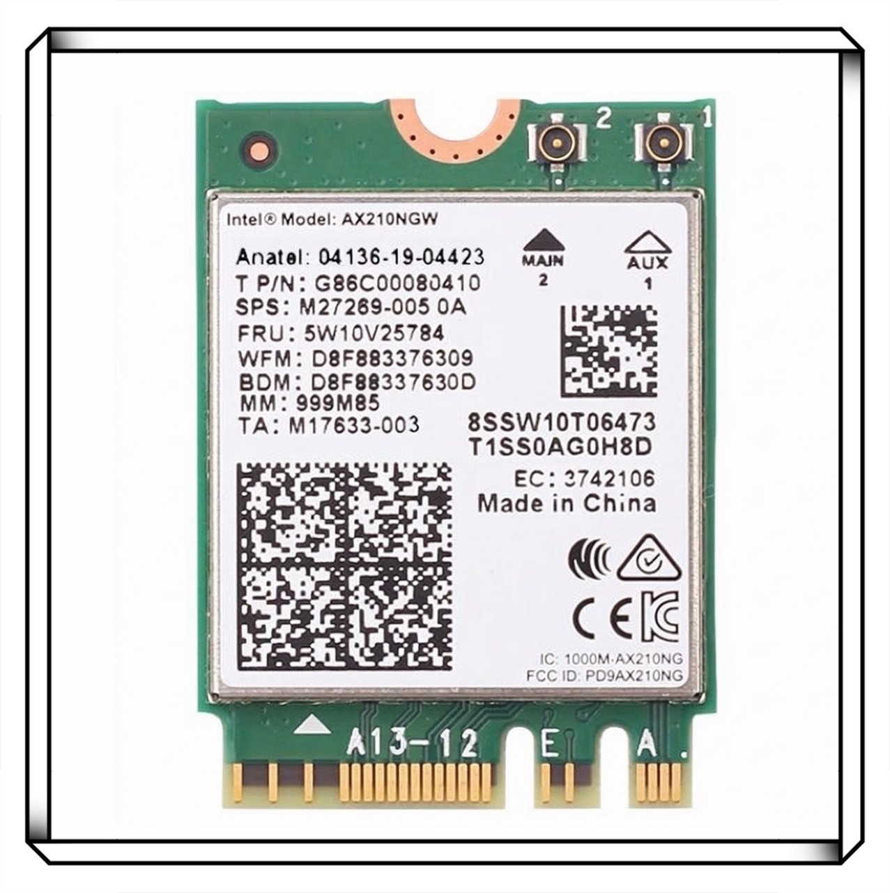 Intel WiFi6 AX210 M.2 無線網卡