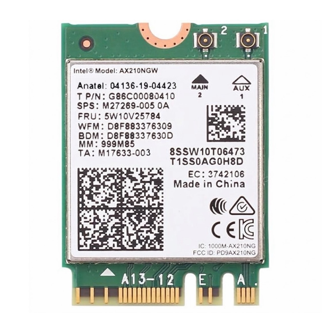 Intel WiFi6 AX210 M.2 無線網卡