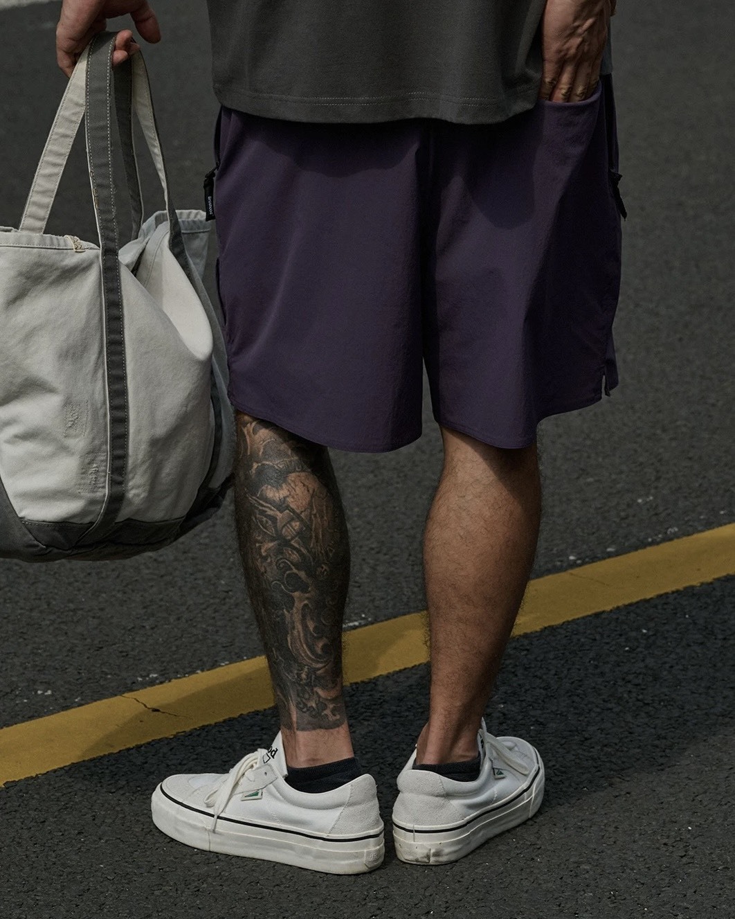 #預購 Broshood 26SS 日系寬鬆 休閒尼龍 速乾透氣 繡花 沙灘短褲 運動五分褲 四色