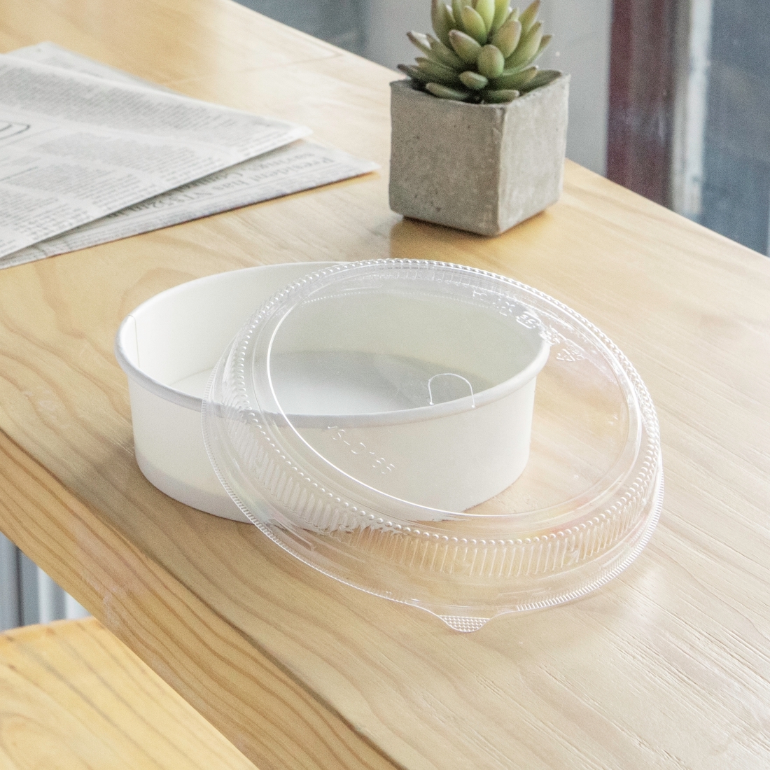 OPS HIGH FLAT LID FOR ROUND PAPER MEAL BOX - YS - 165mm