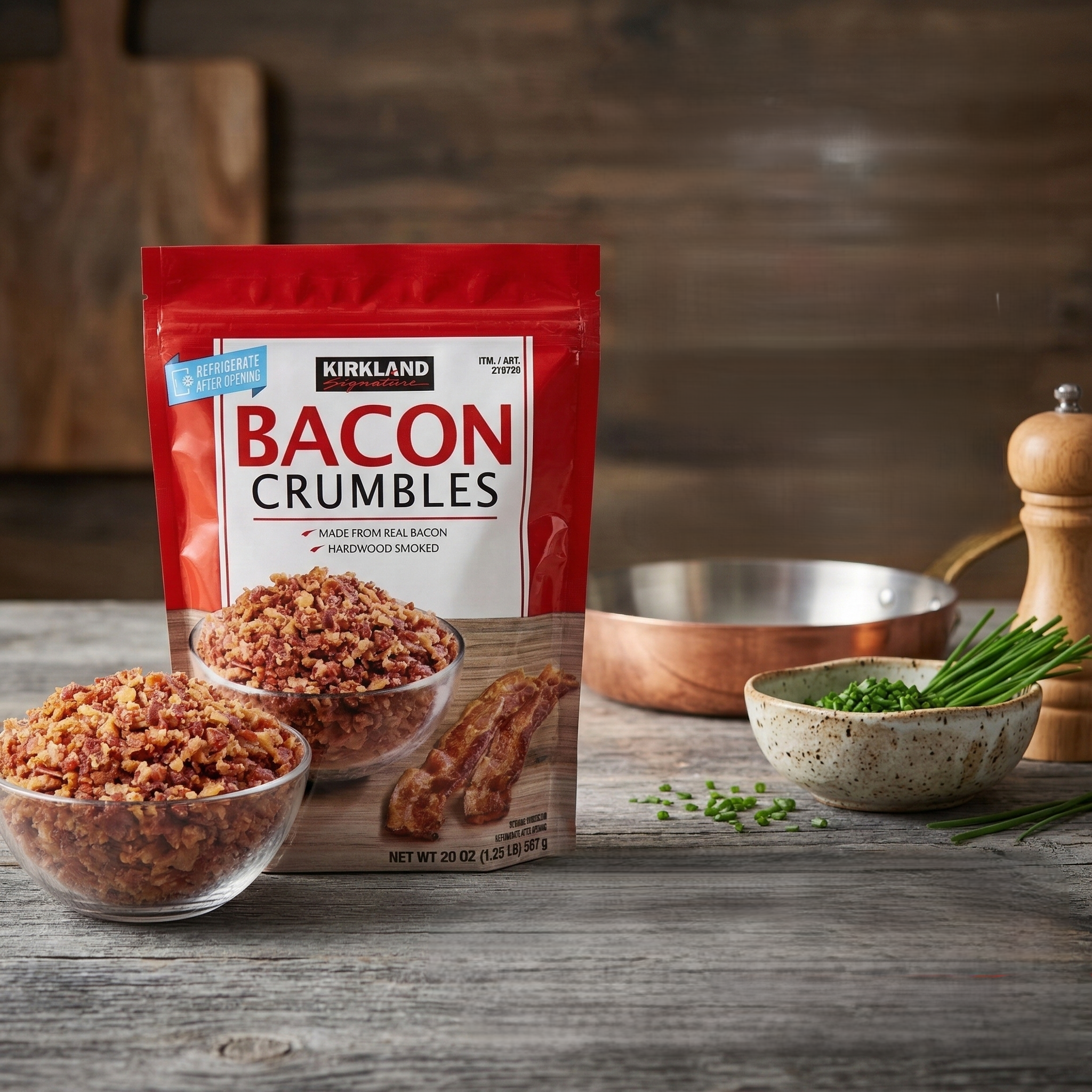 【直播】Kirkland Signature LX0306107 可即食煙燻煙肉碎 567g