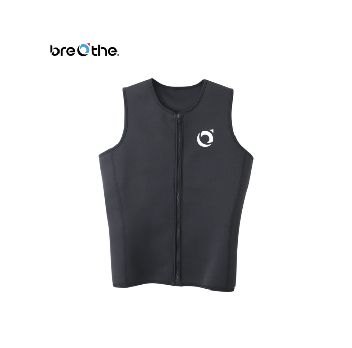 水呼吸Breathe 2.5mm 無頭套 防寒潛水拉鍊背心 (男女通用款) 26-VT-02Z