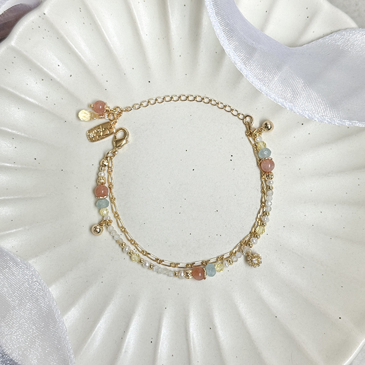 B13 / 生日花 • 拾月貳拾 • 黃矢車菊 – 太陽黃水晶 – 手鍊