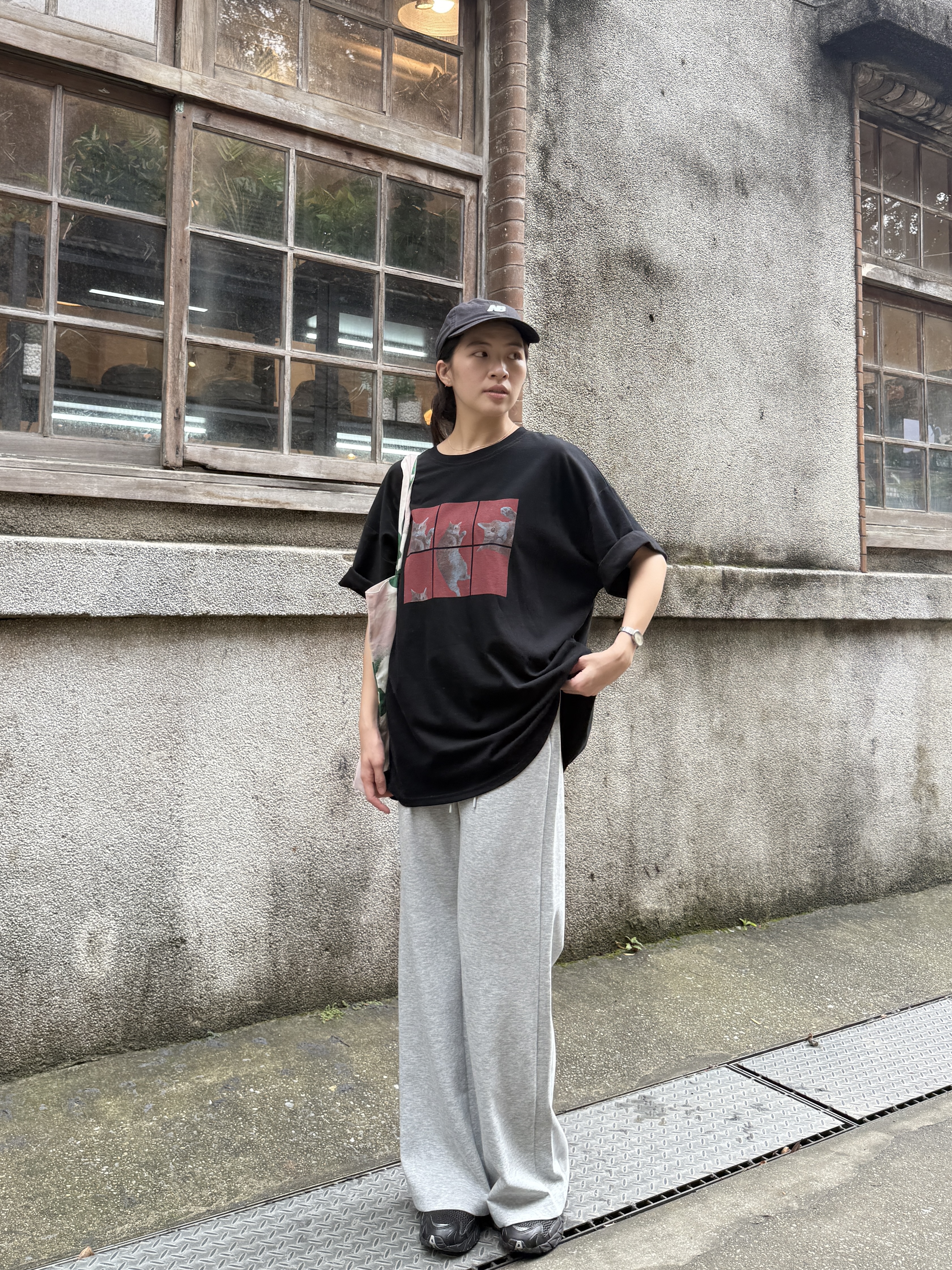 顯瘦微喇叭中腰棉質褲*3色