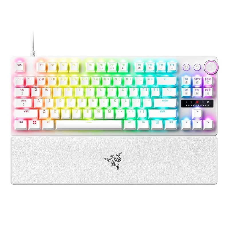 Razer 獵魂光蛛 Huntsman V3 Pro 有線電競鍵盤(英文) 白色/RZ03-04981700-R3M1